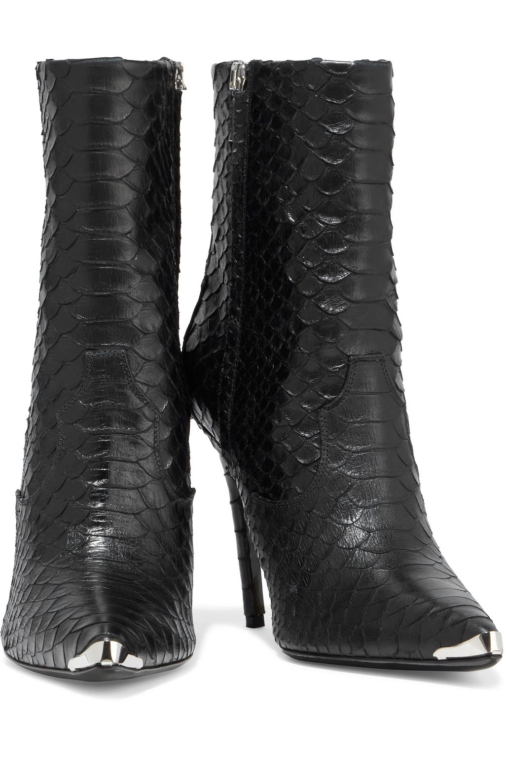 AMIRI Snake-effect leather ankle boots
