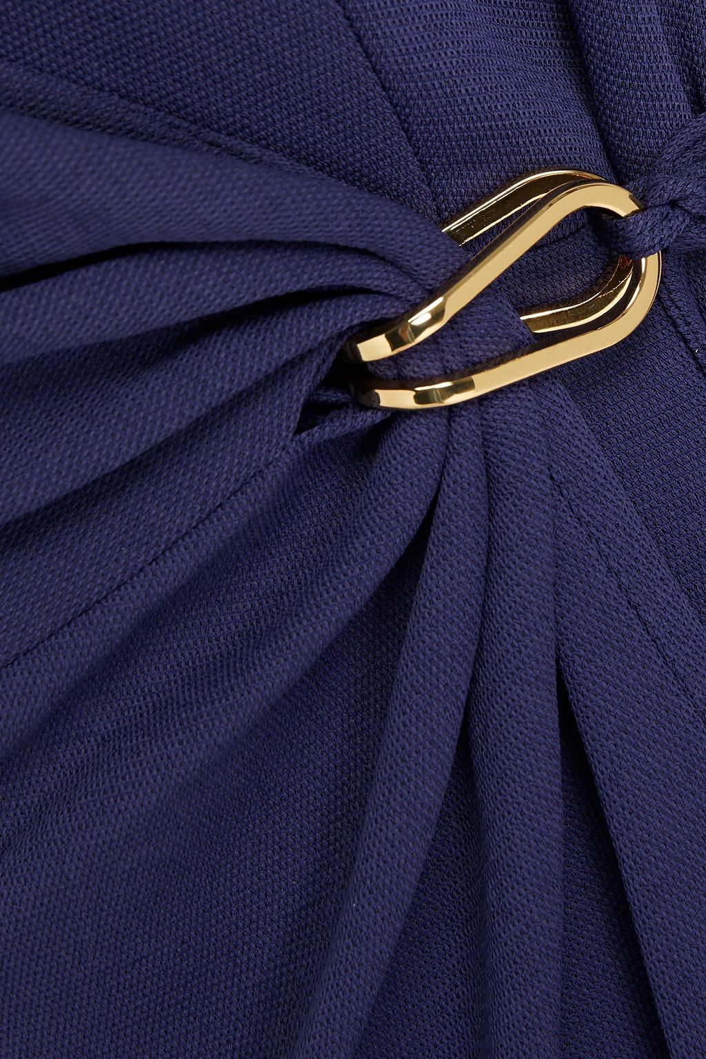 DION LEE Ruched piqué midi wrap dress