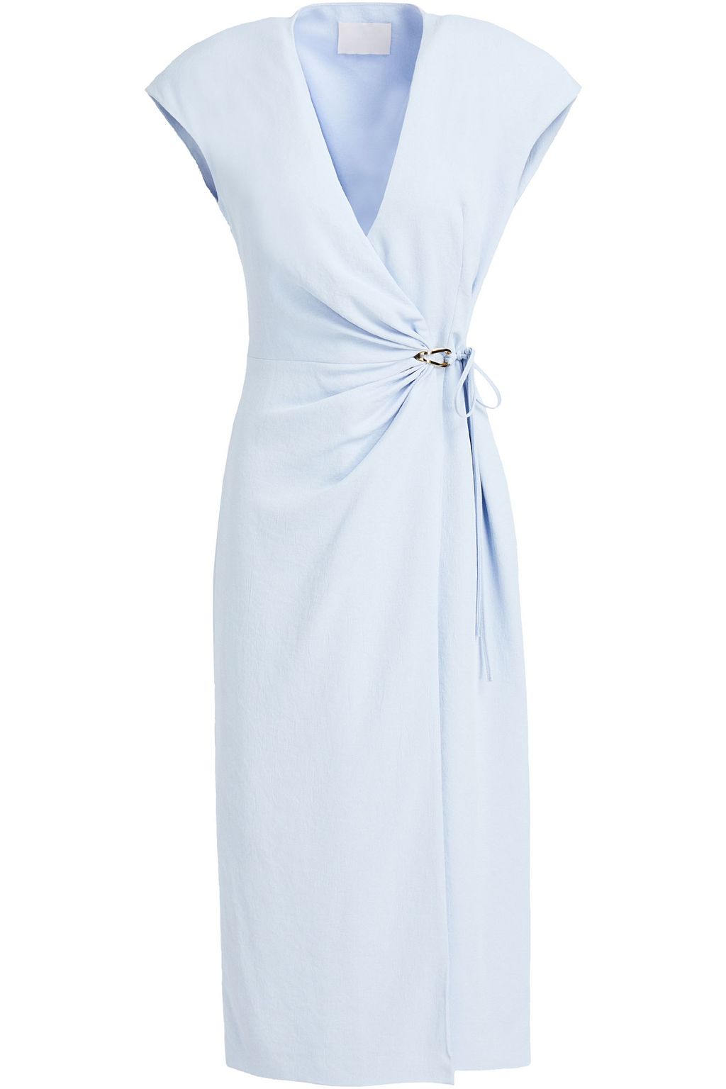 pale blue wrap dress
