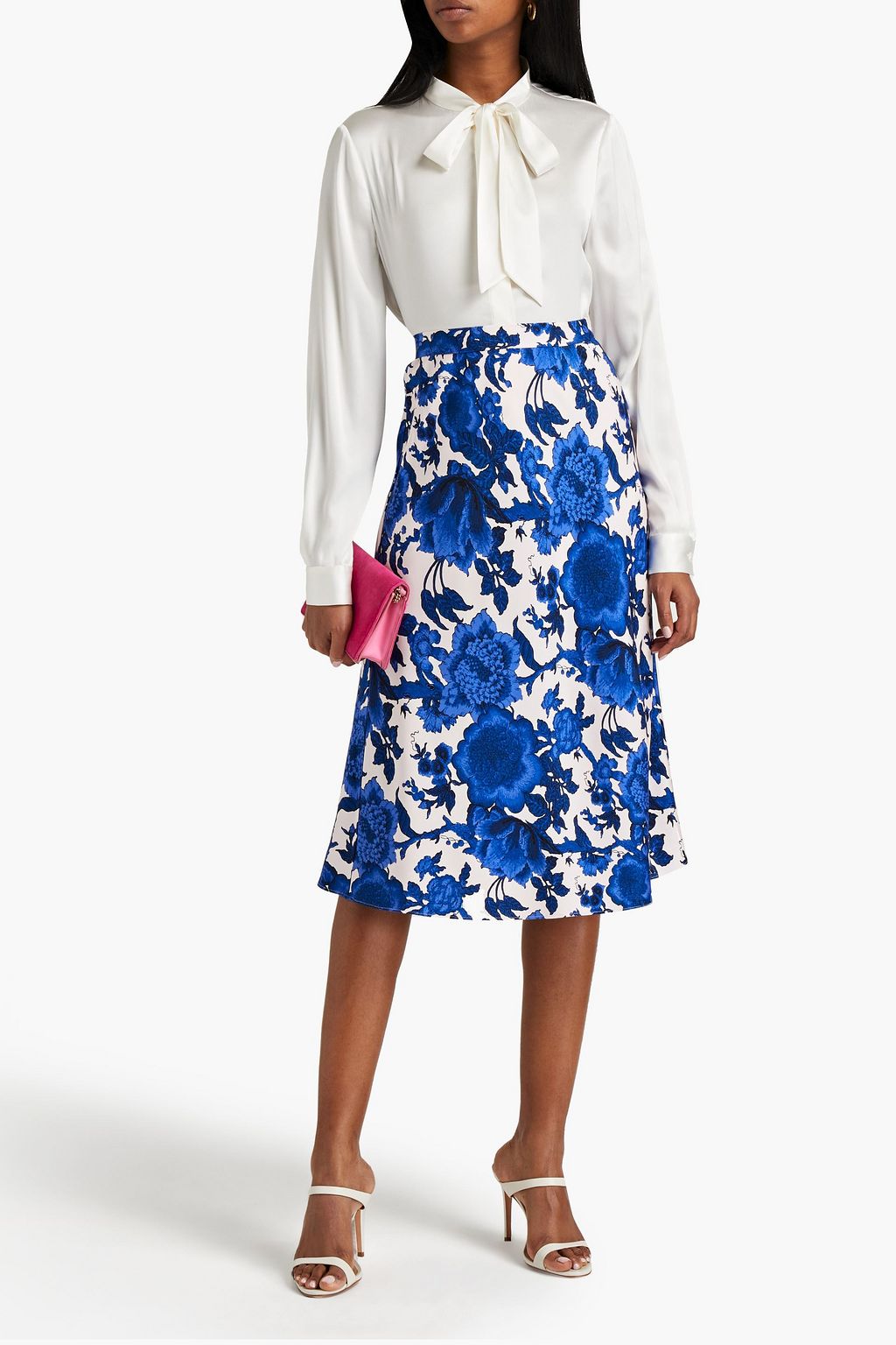 DIANE VON FURSTENBERG Beverly floral-print cady skirt