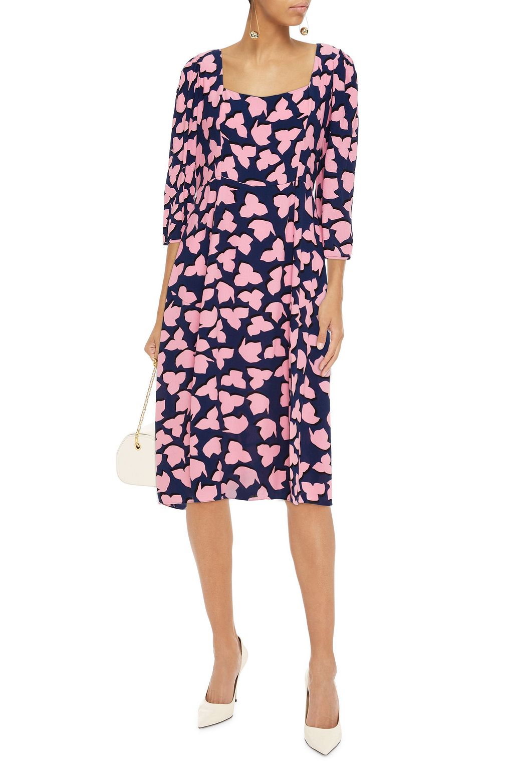 DIANE VON FURSTENBERG Joanna floral-print stretch-crepe midi dress