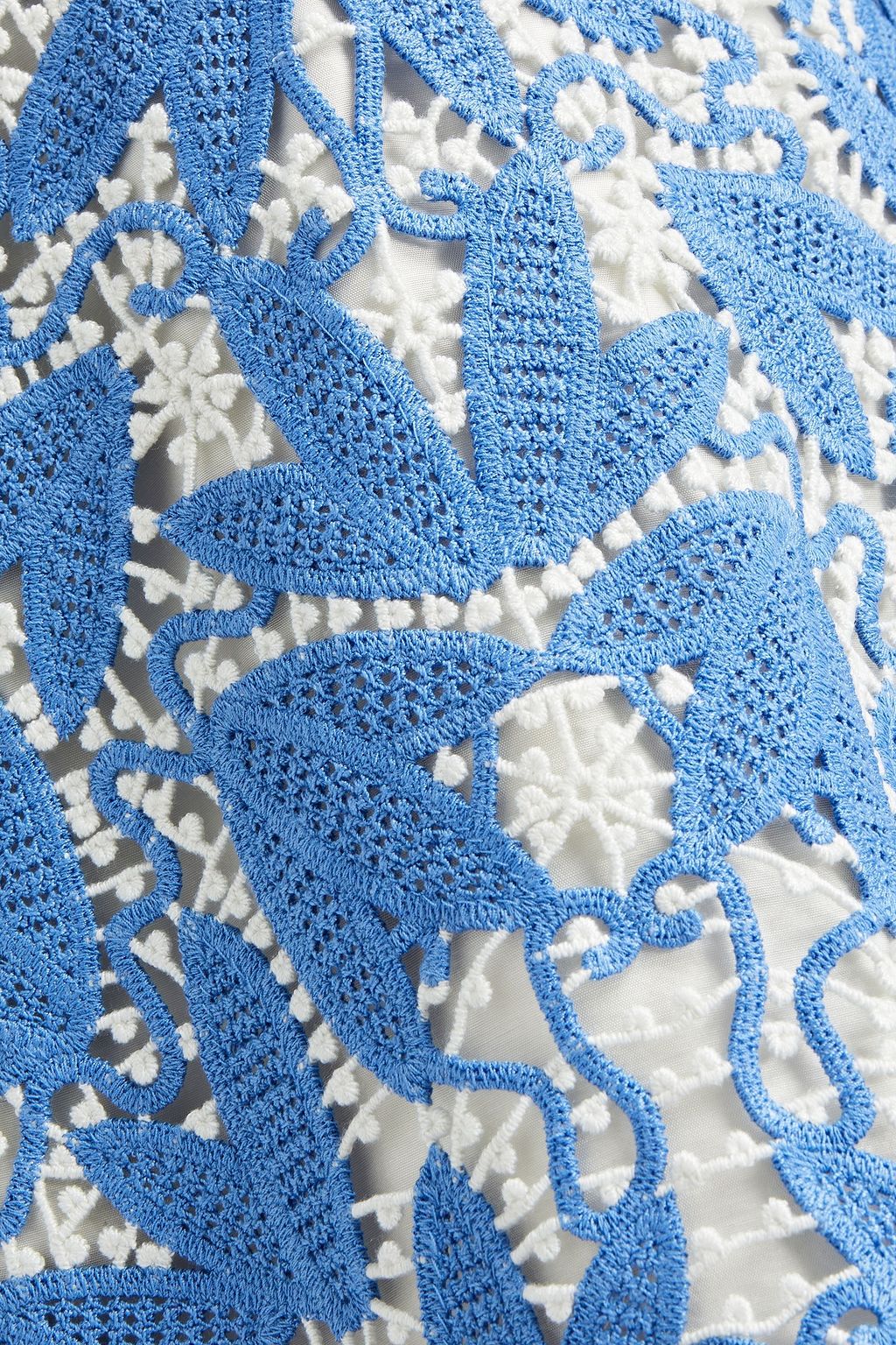 TORY BURCH Crocheted lace mini dress