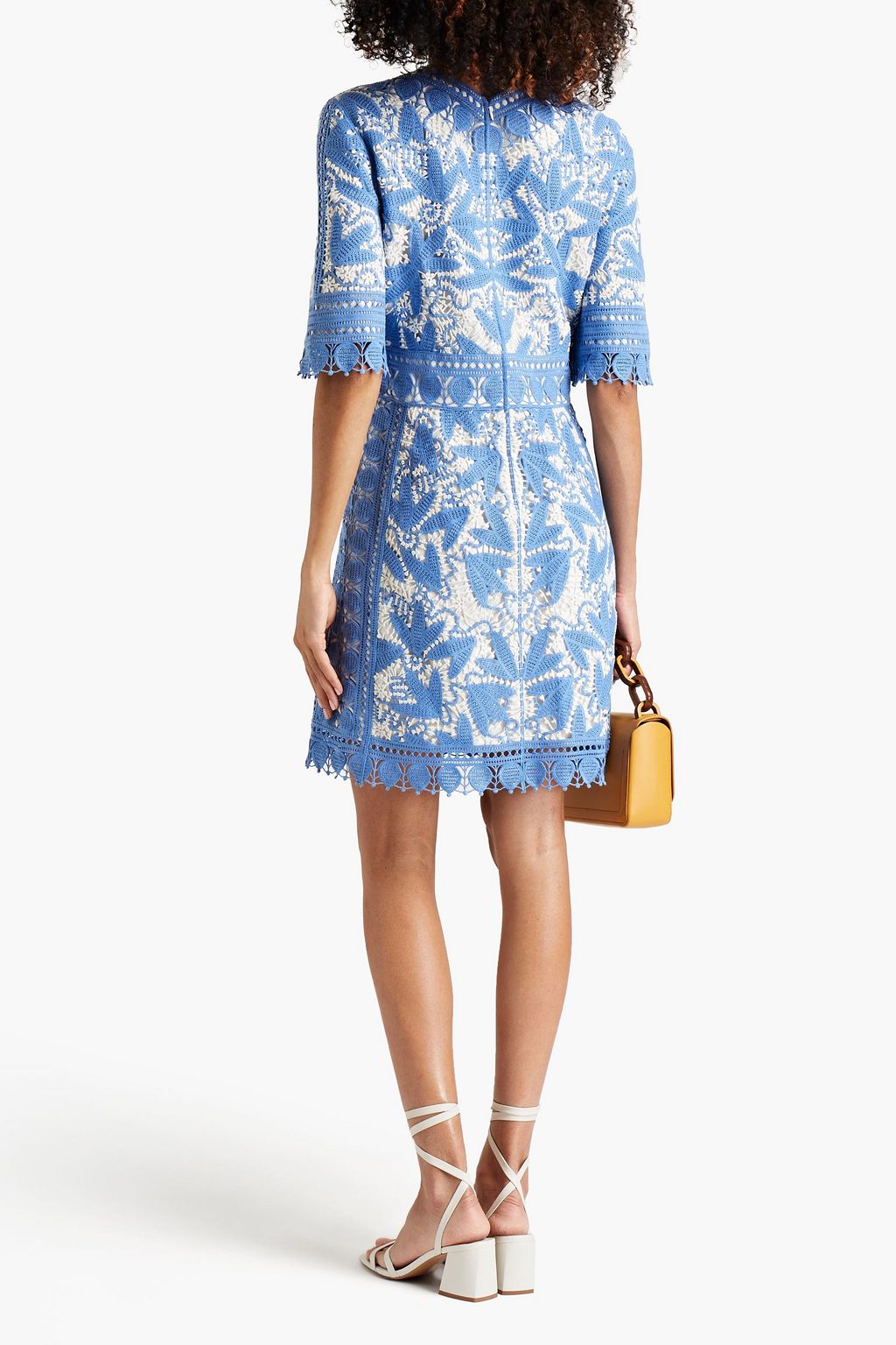 TORY BURCH Crocheted lace mini dress