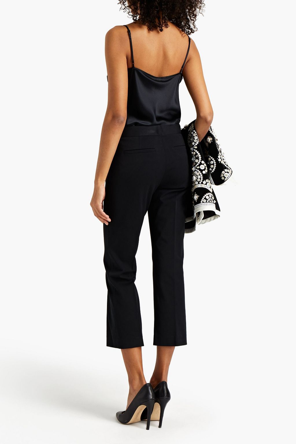 TORY BURCH Cotton-blend twill slim-leg pants