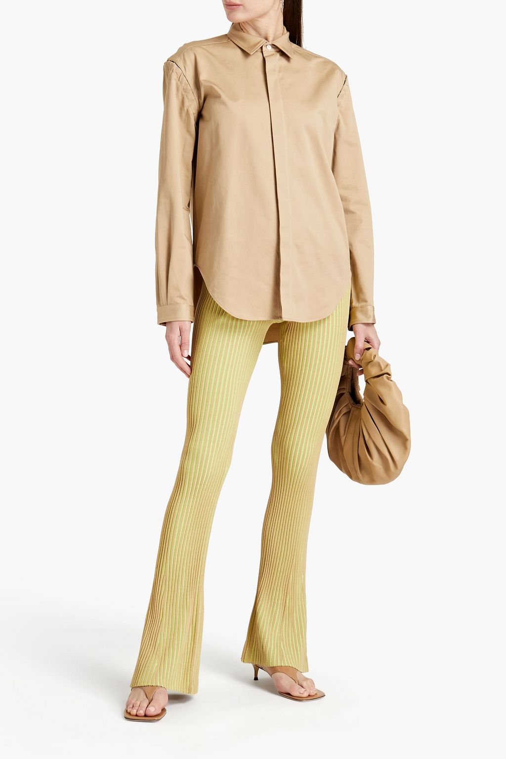 DION LEE Convertible cotton-twill shirt