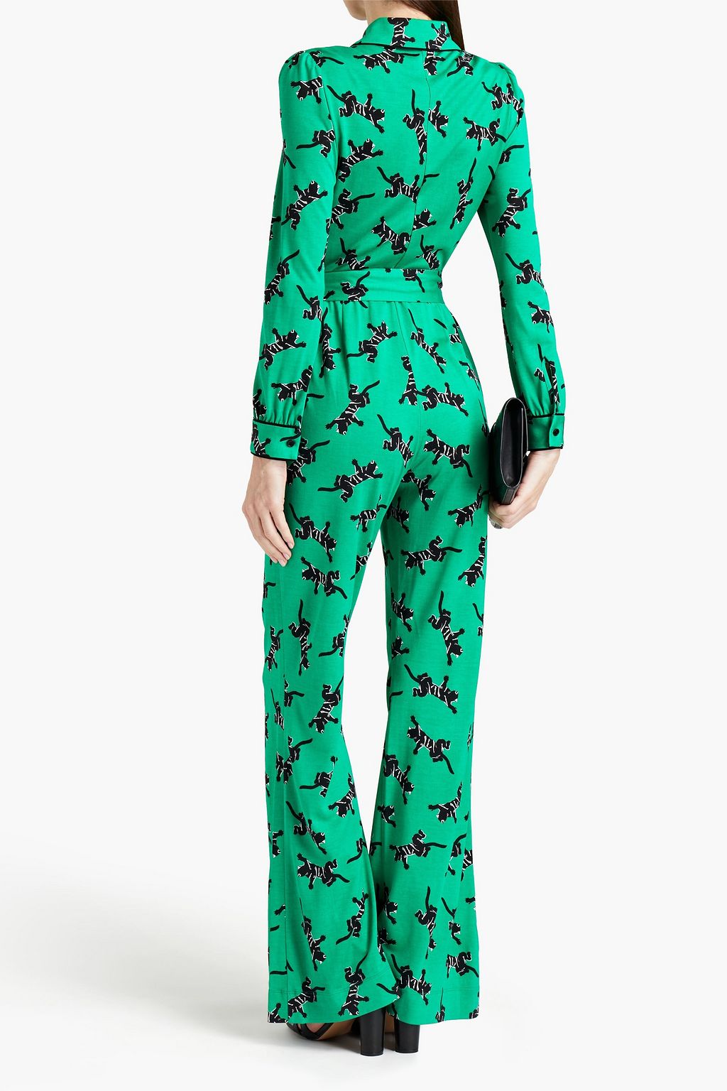 DIANE VON FURSTENBERG Milly bedruckter Jumpsuit aus Seiden-Jersey mit Gürtel