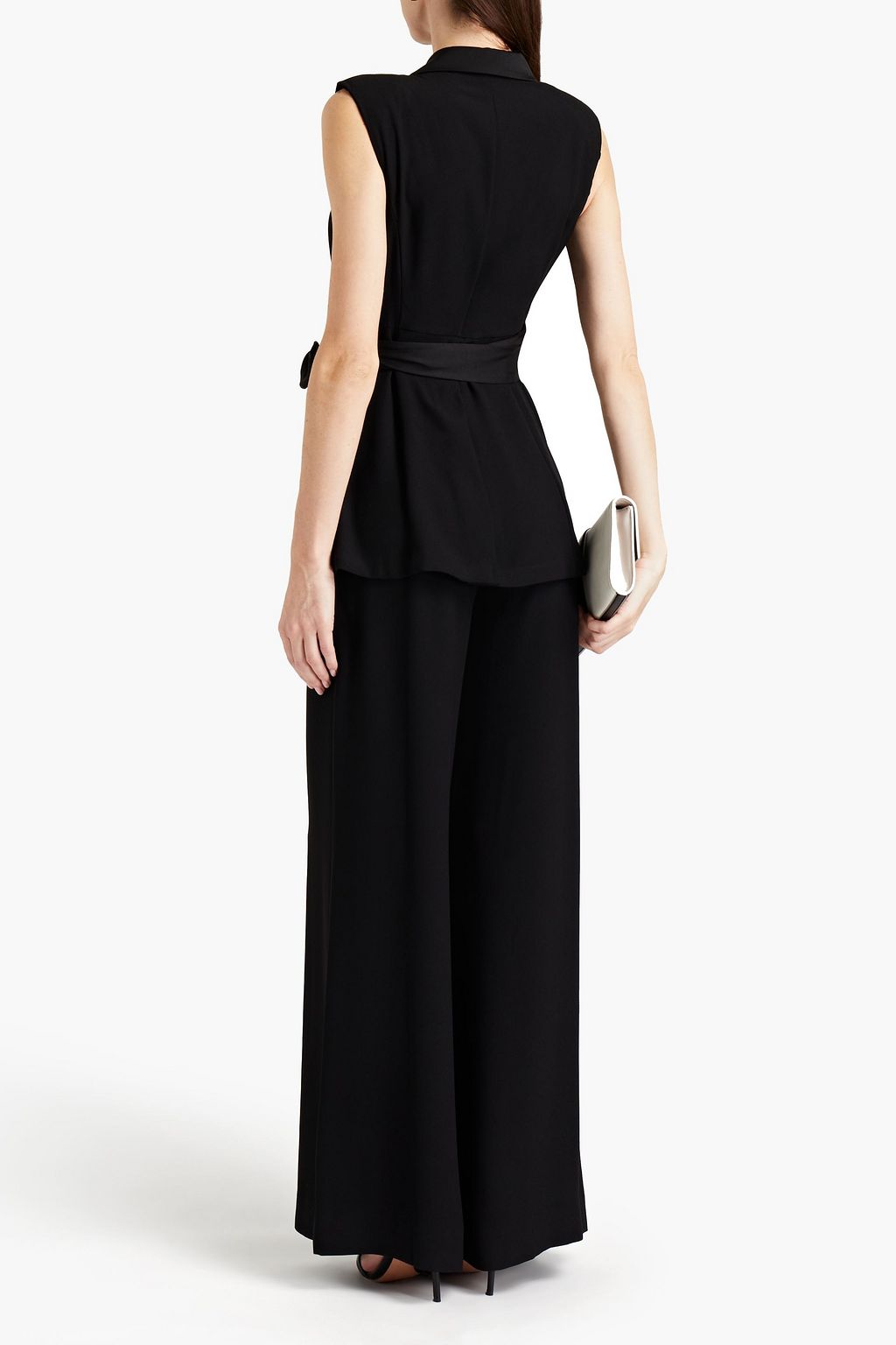 DIANE VON FURSTENBERG Bernice belted crepe de chine wide-leg jumpsuit