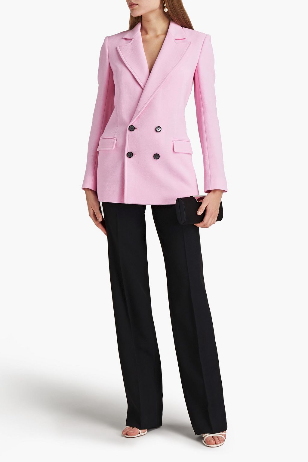 ROLAND MOURET Gilroy double-breasted wool-crepe blazer