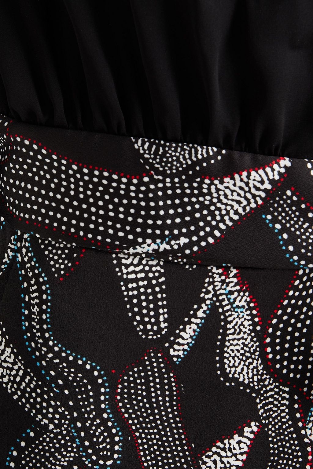 DIANE VON FURSTENBERG Estrella satin and printed stretch-silk crepe wide-leg jumpsuit