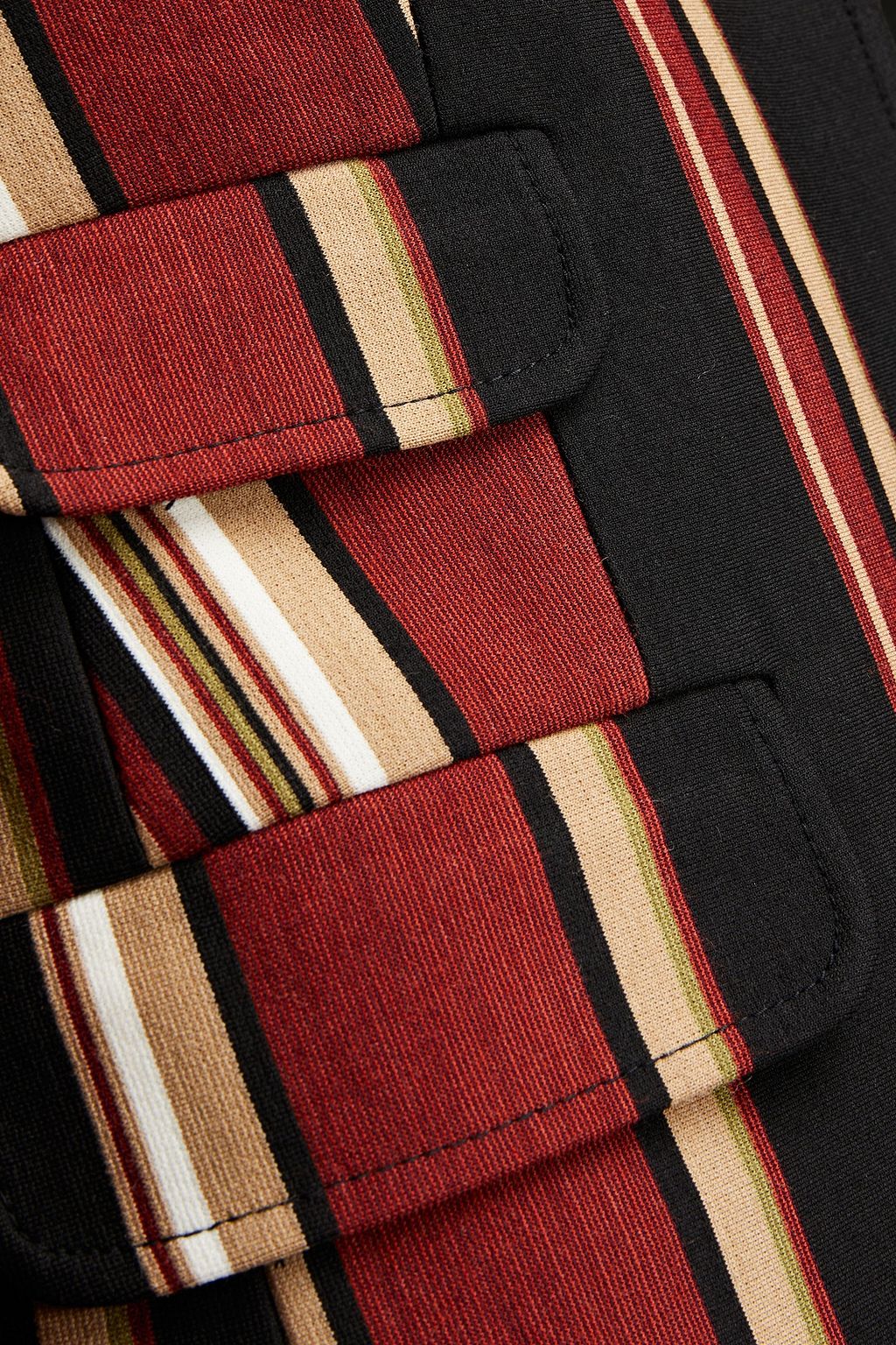 TORY BURCH Logo-appliquéd striped stretch-knit blazer