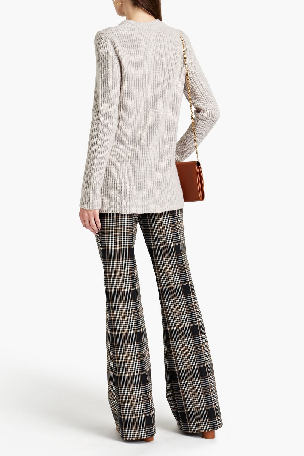 TORY BURCH Ribbed wool and cashmere-blend sweater