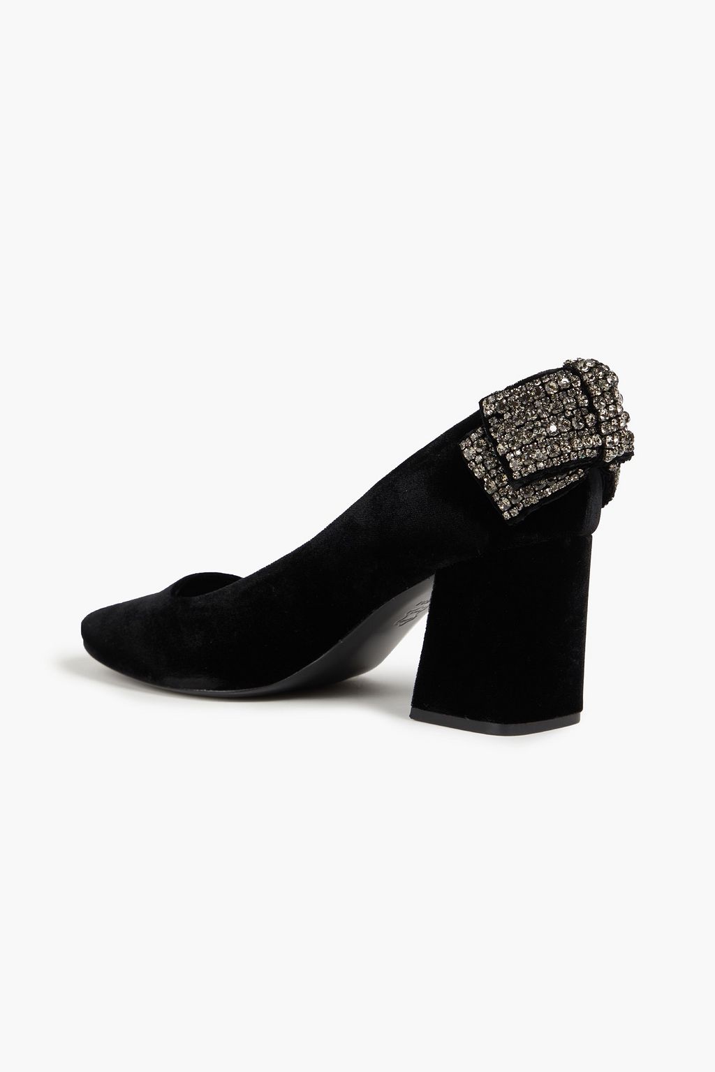 TORY BURCH Embellished velvet pumps