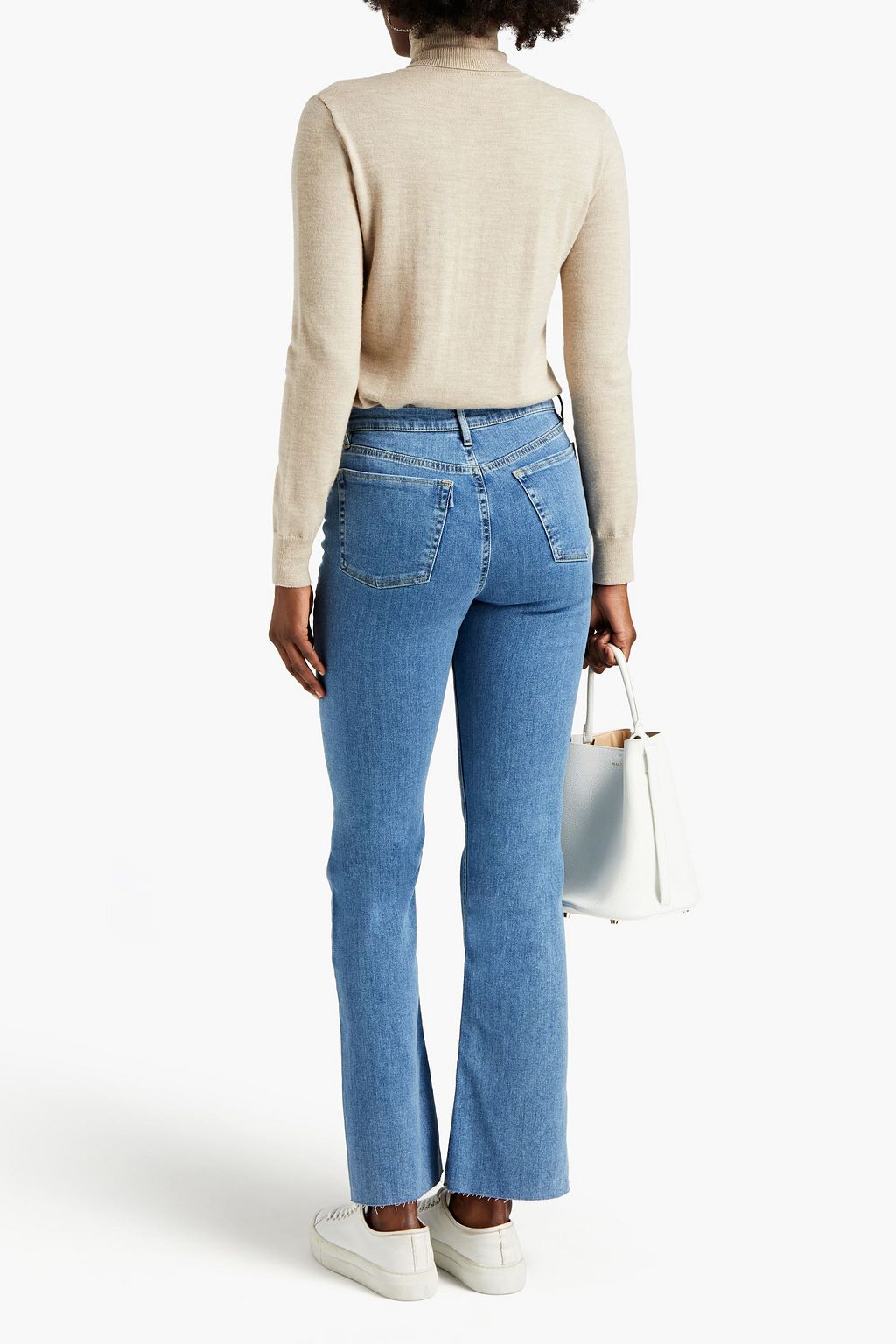 3X1 Faded high-rise bootcut jeans