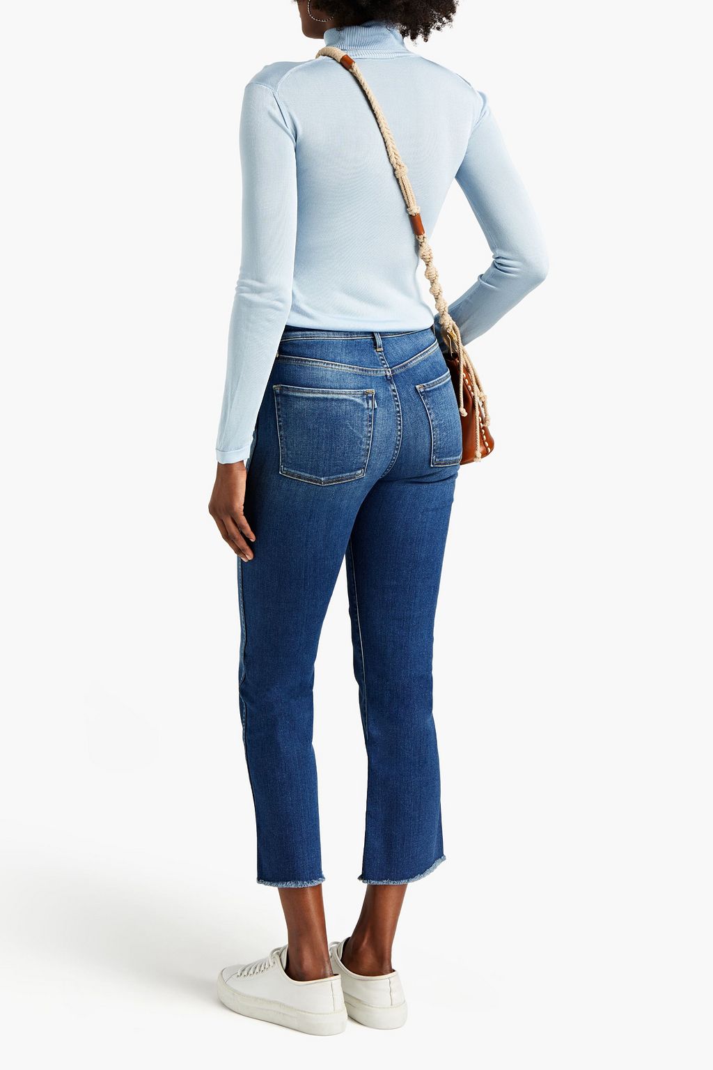 3X1 NYC Emma frayed faded high-rise kick-flare jeans