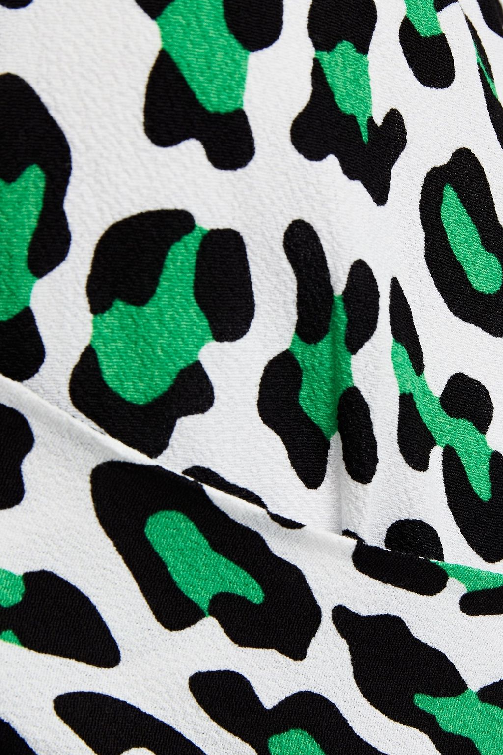 DIANE VON FURSTENBERG Sheena leopard-print crepe mini wrap dress