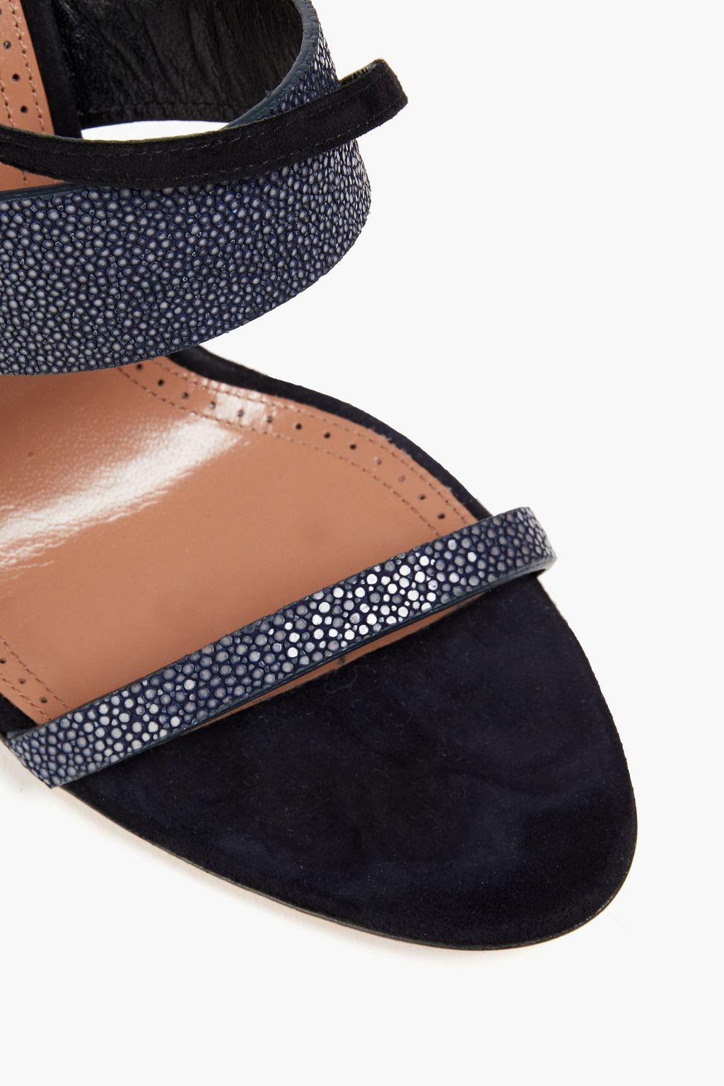ALAÏA Sandalen aus Rochen- und Veloursleder