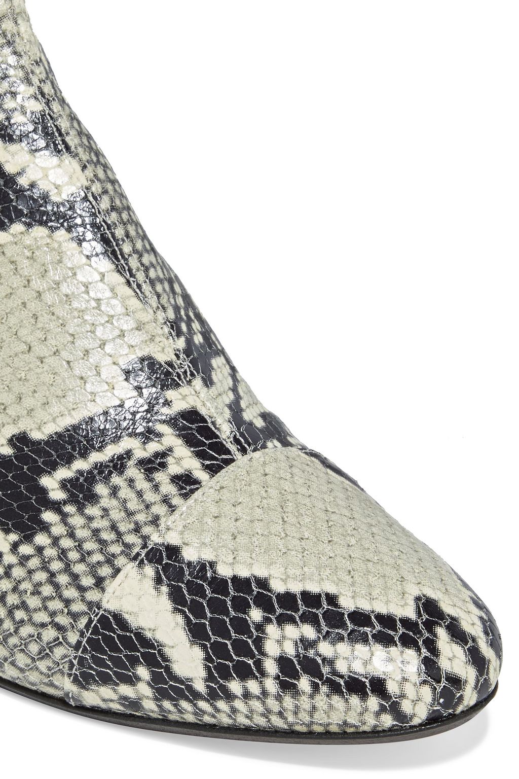 ISABEL MARANT Danae snake-effect leather ankle boots