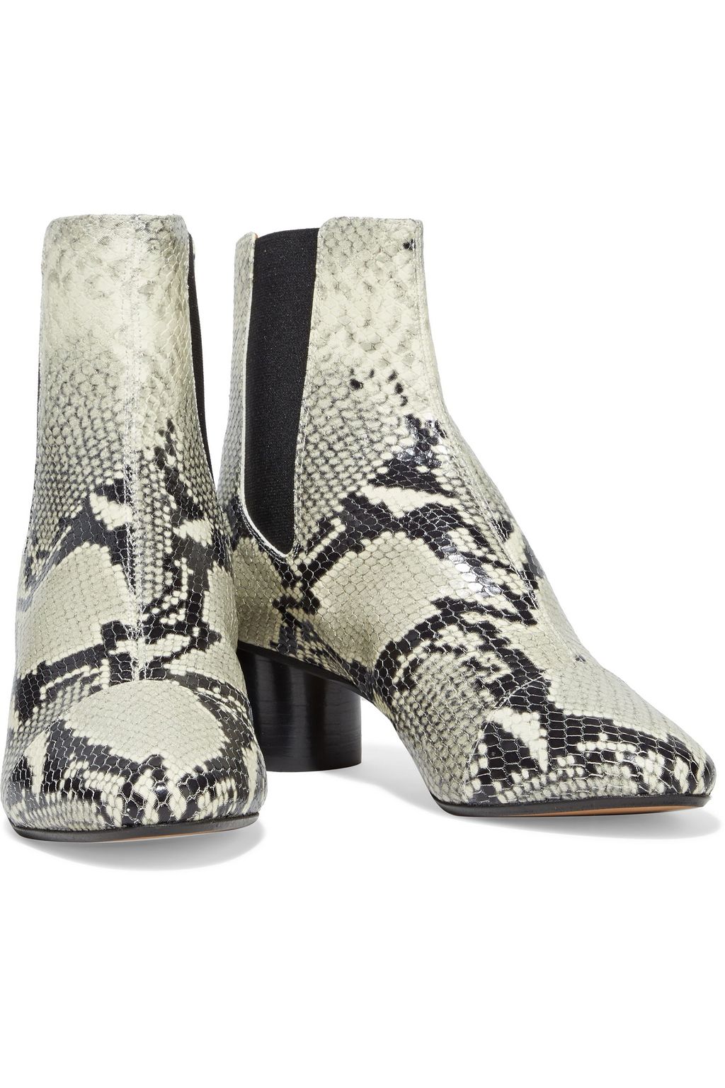 ISABEL MARANT Danae snake-effect leather ankle boots