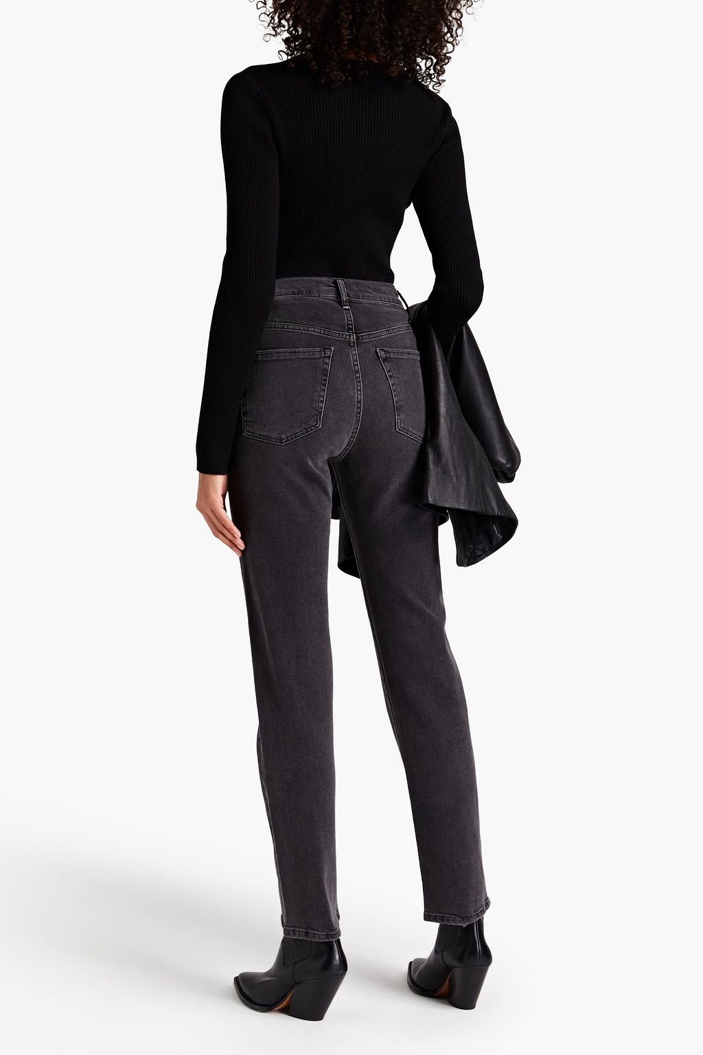 3X1 NYC Faded high-rise straight-leg jeans