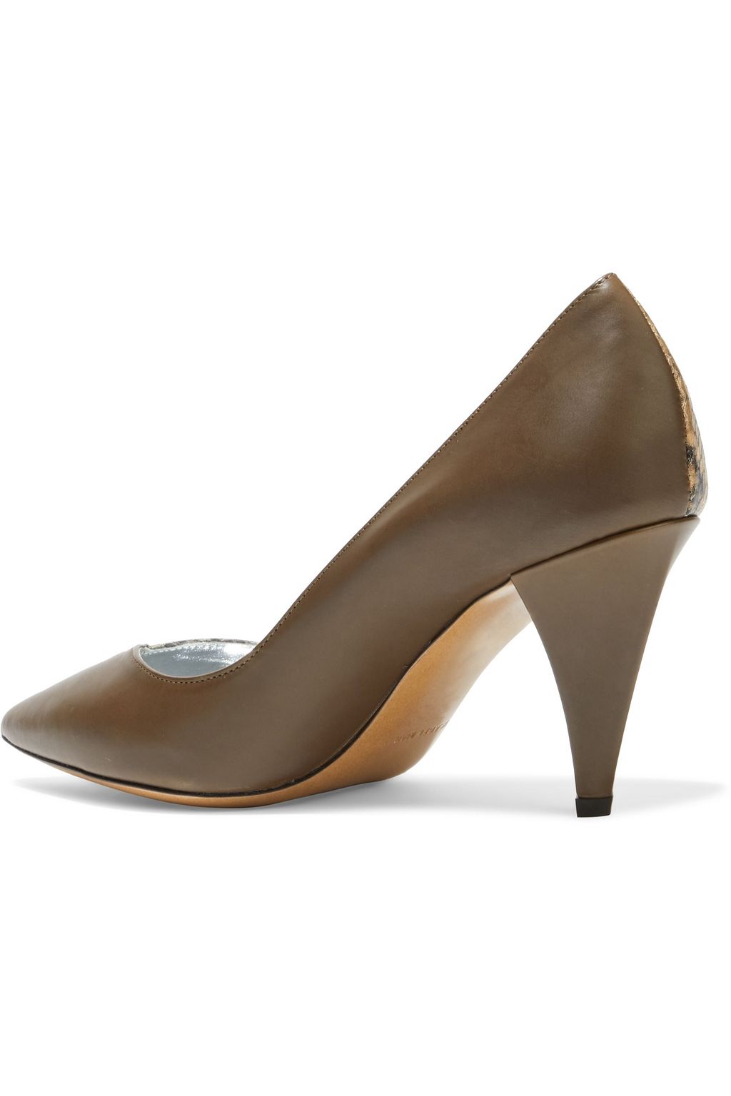 ISABEL MARANT Payley snake-effect and smooth leather pumps