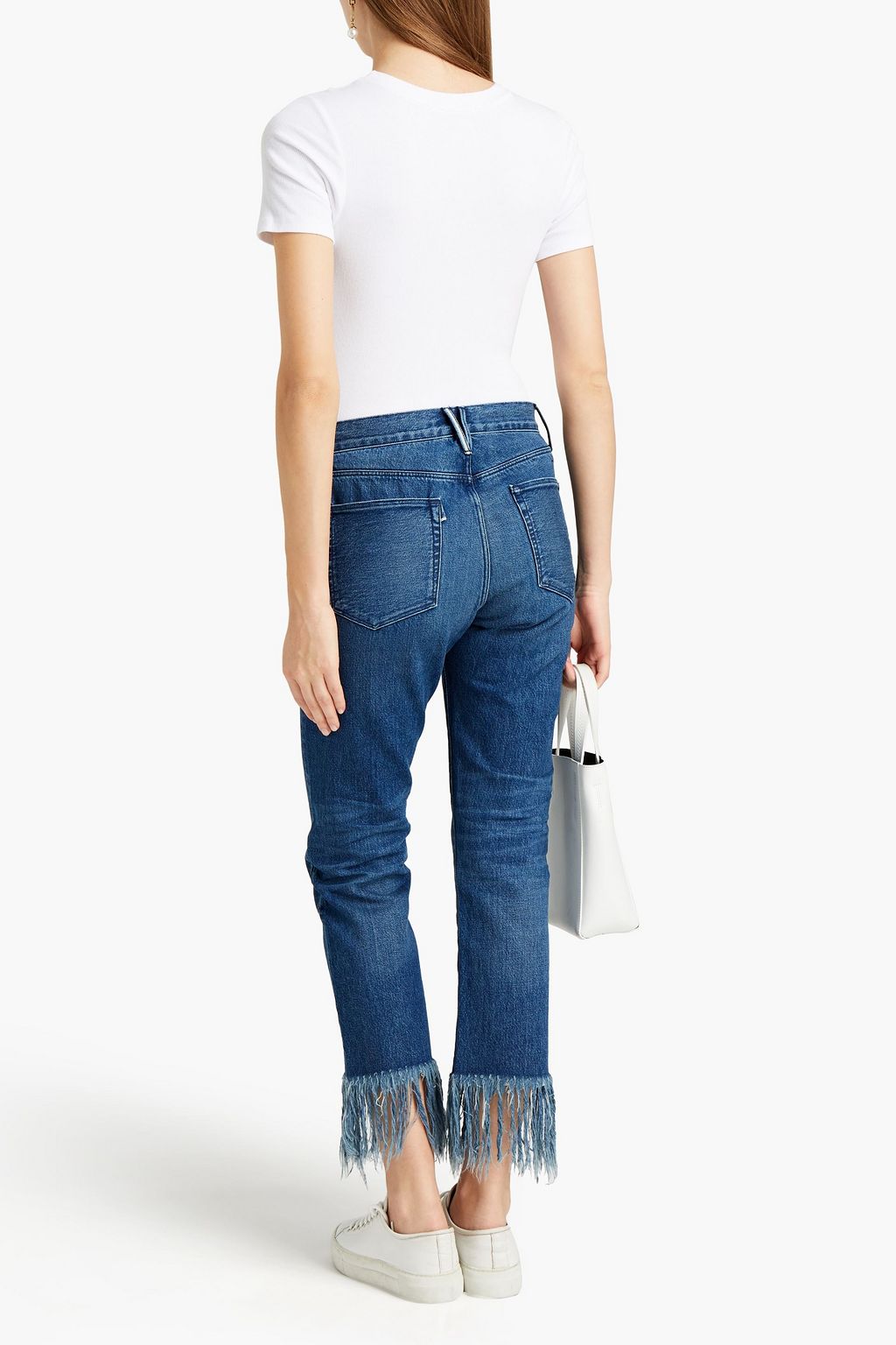 3X1 NYC Frayed mid-rise slim-leg jeans