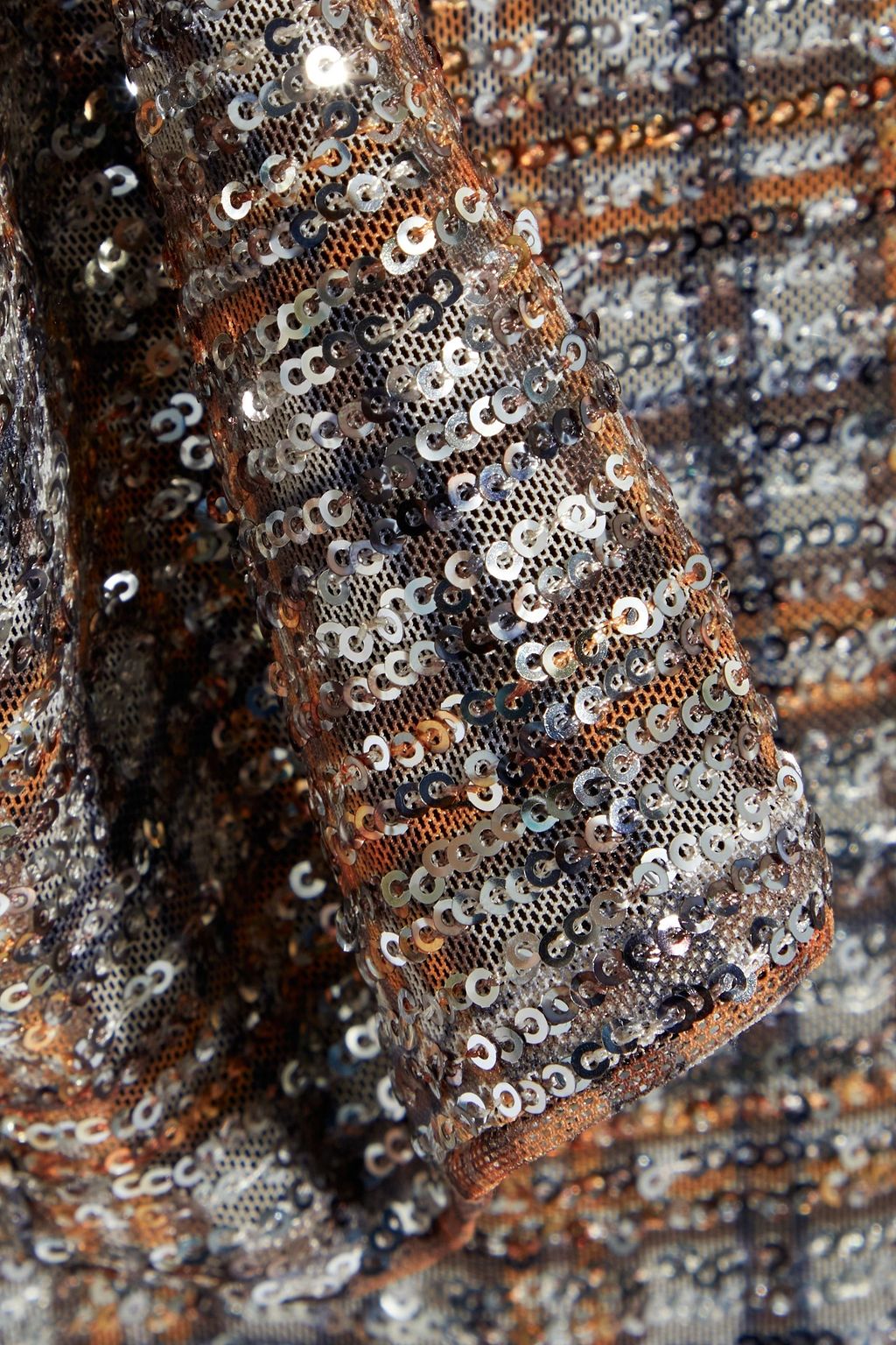 BADGLEY MISCHKA Checked sequined tulle dress