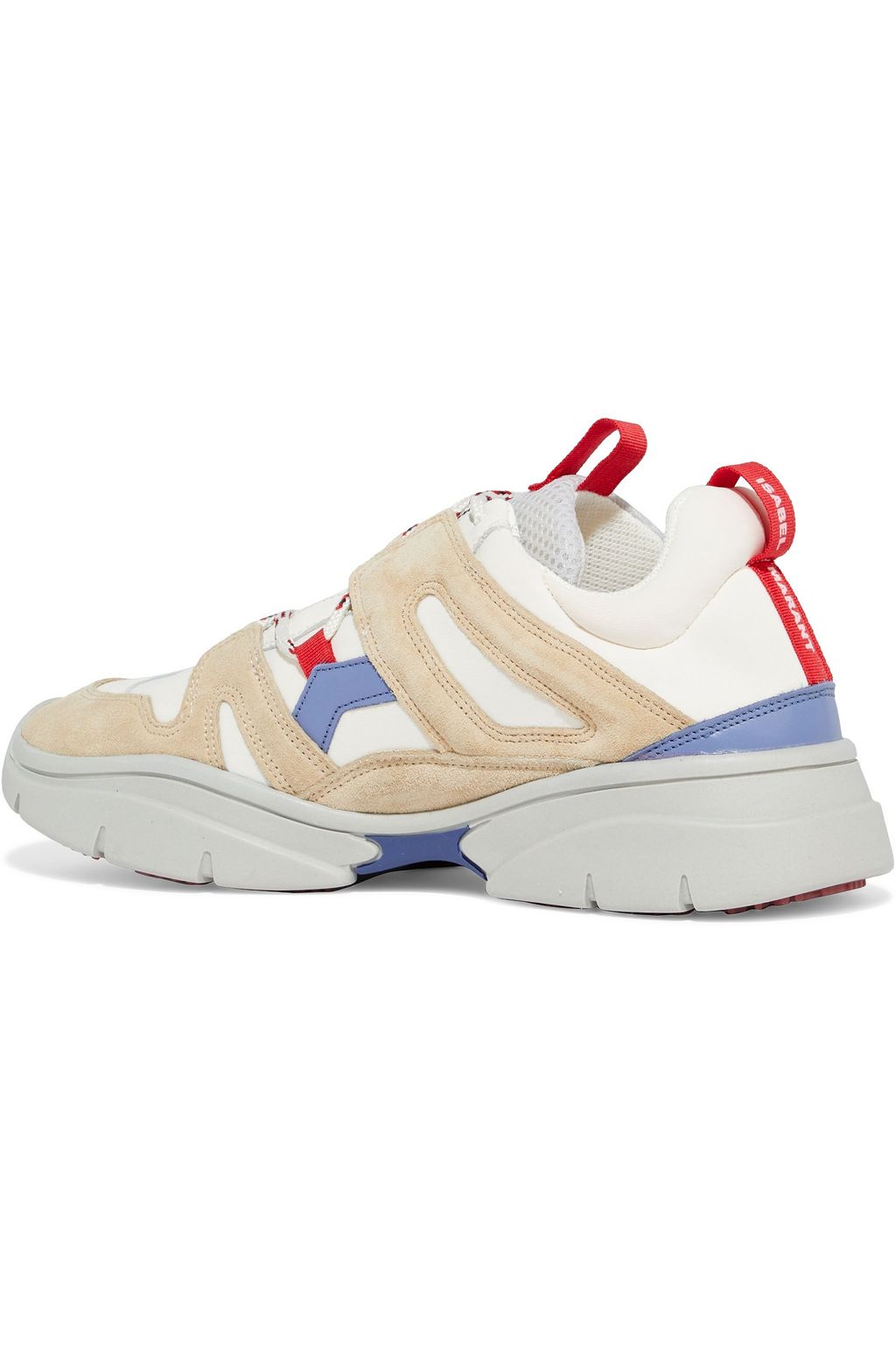 ISABEL MARANT Kindsay mesh, neoprene, suede and leather sneakers