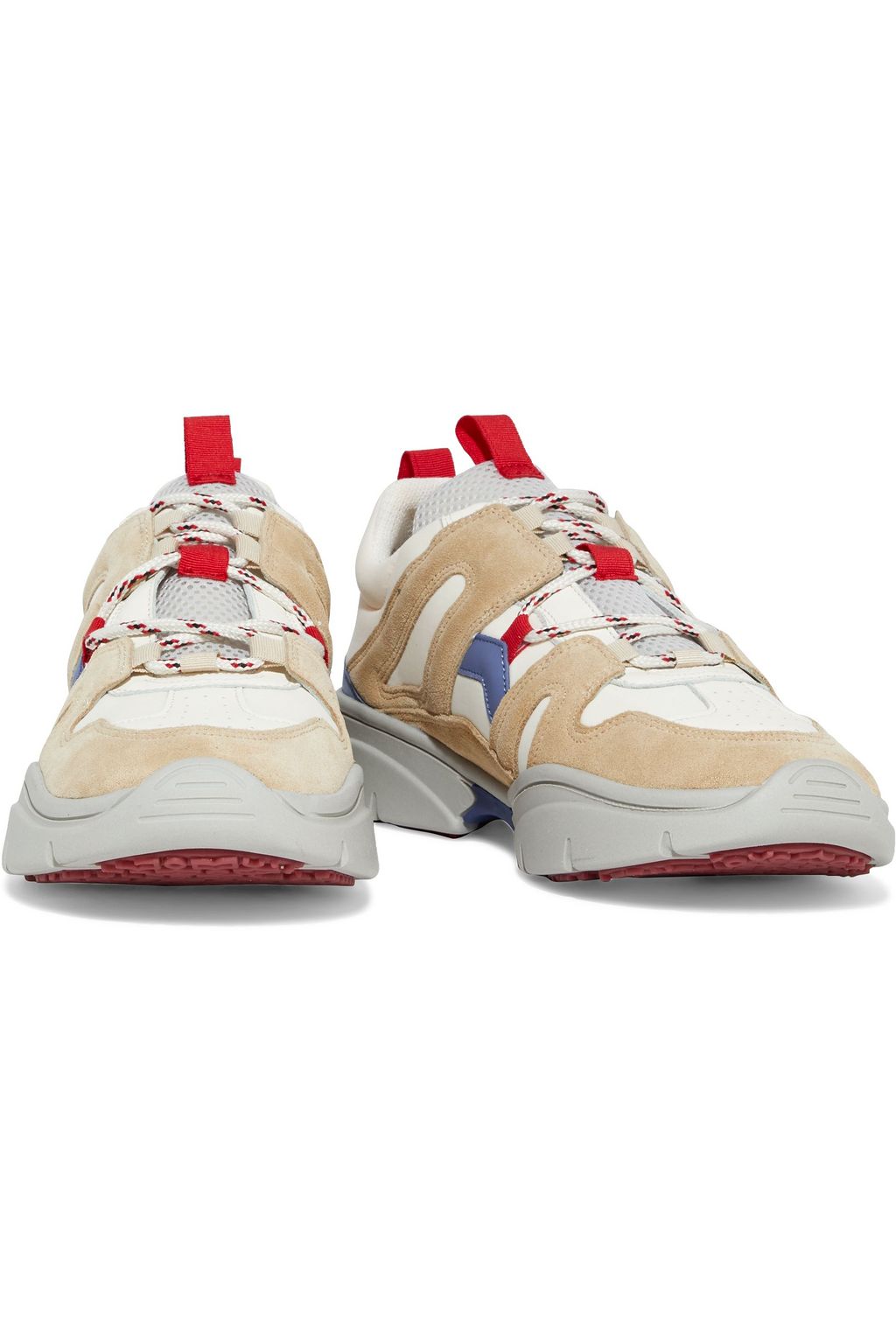 ISABEL MARANT Kindsay mesh, neoprene, suede and leather sneakers