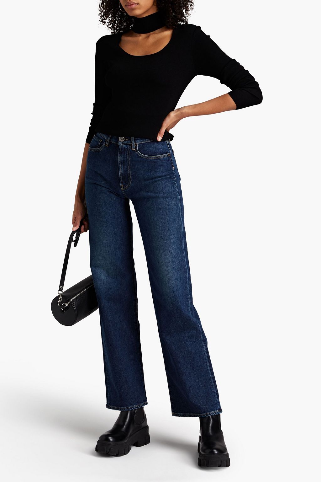 3X1 NYC Faded high-rise straight-leg jeans