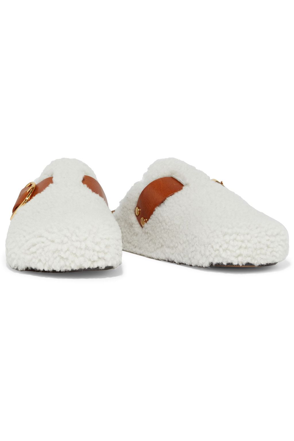 ISABEL MARANT Mirvin buckled shearling slippers