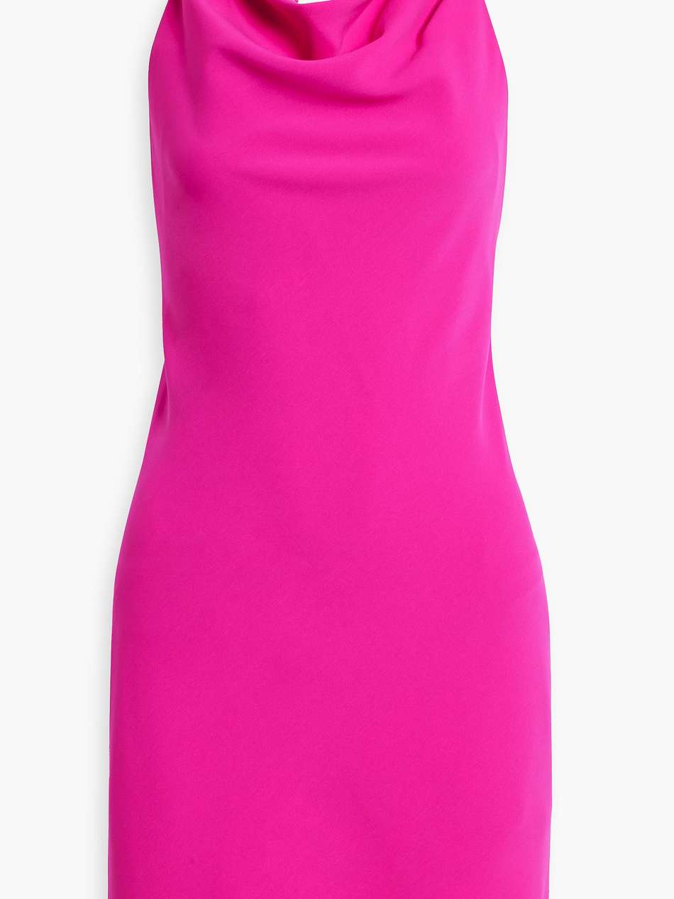 ella crystal-embellished crepe halterneck mini dress