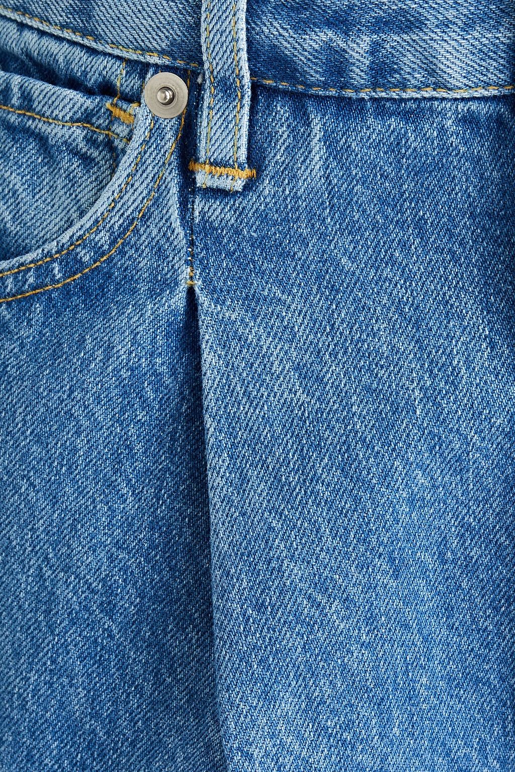 3X1 NYC Pleated high-rise straight-leg jeans
