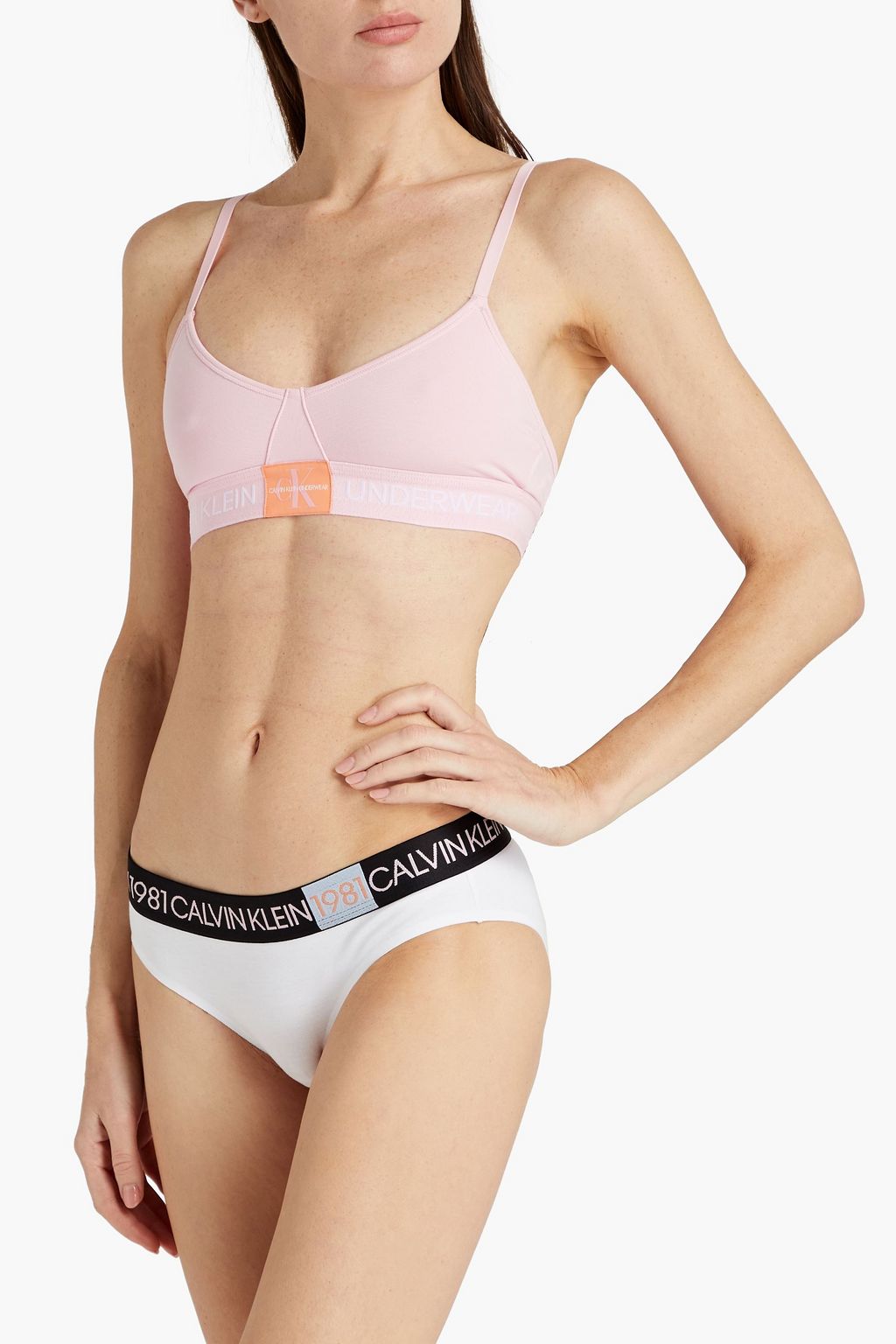 CALVIN KLEIN Stretch-cotton jersey mid-rise briefs