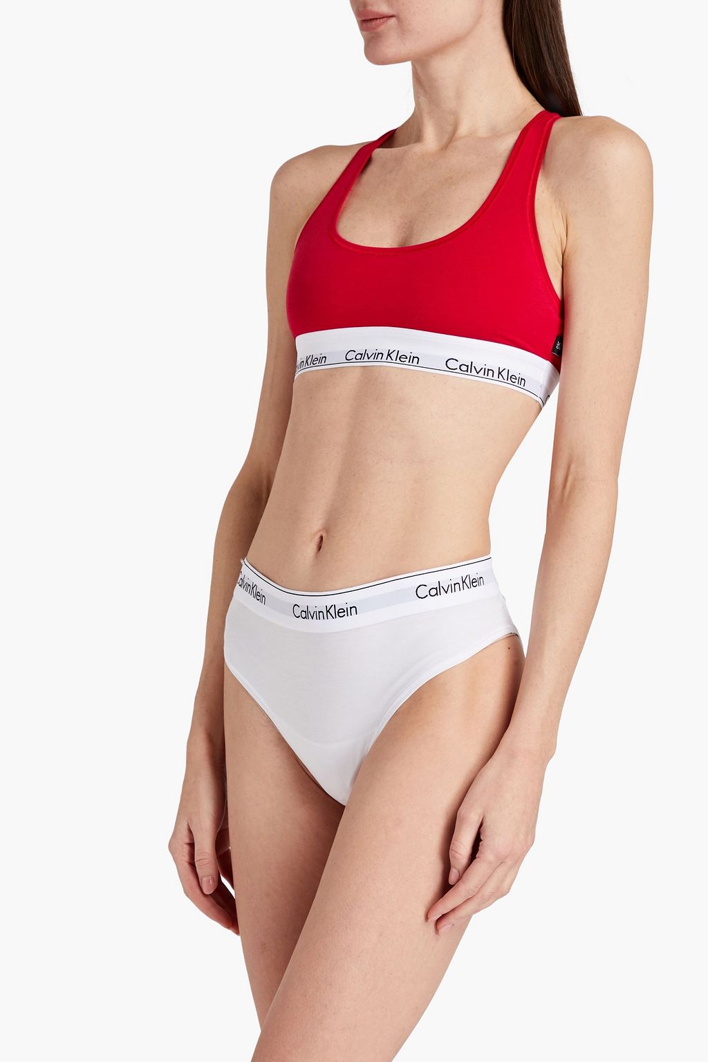 CALVIN KLEIN Stretch-jersey sports bra