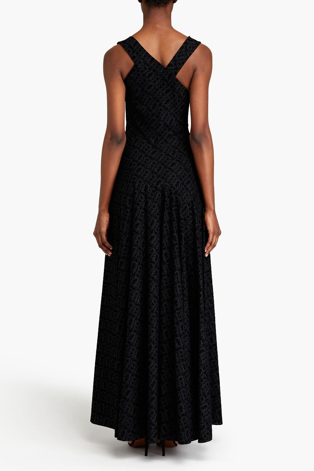 ALAÏA Flocked wool maxi dress
