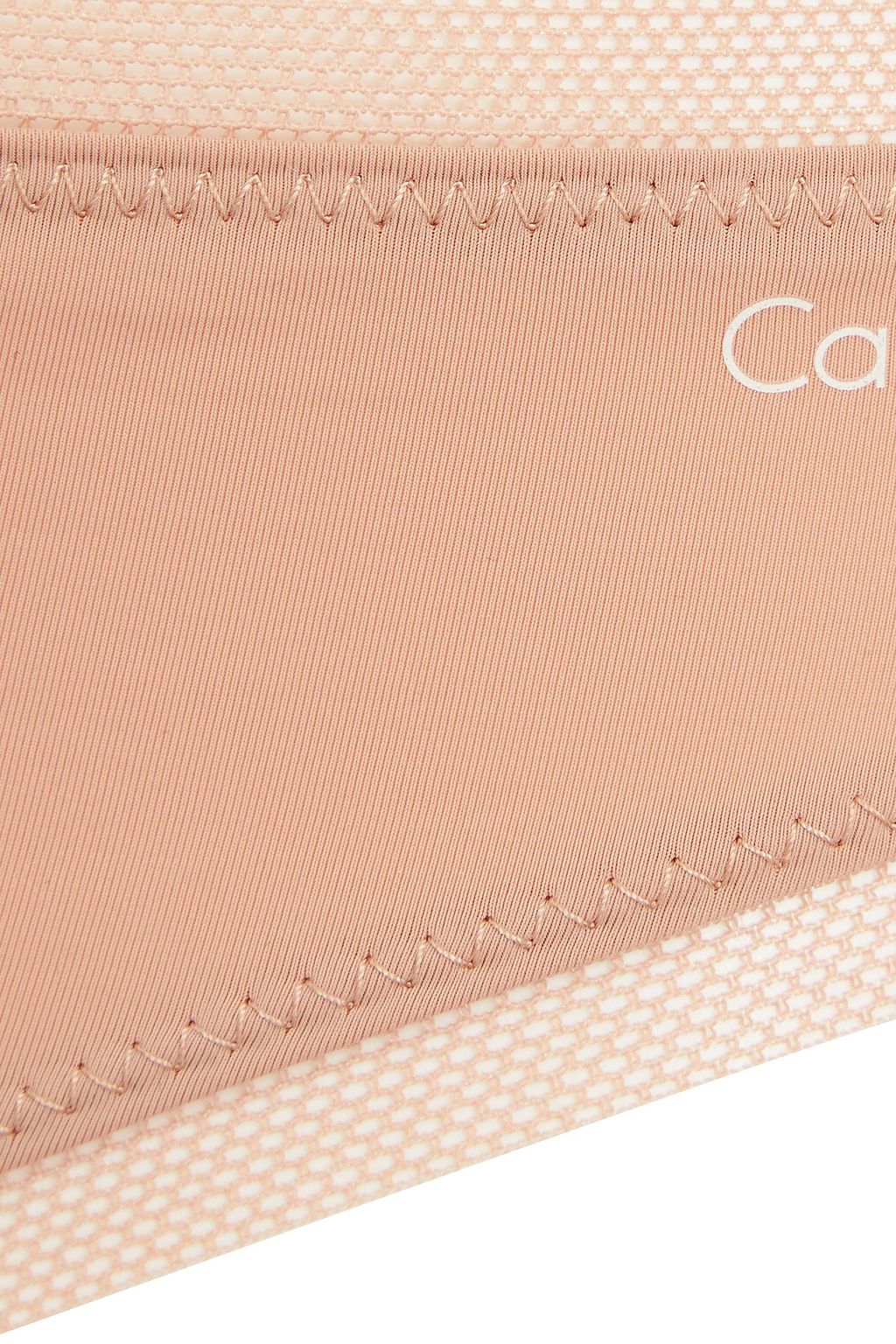 CALVIN KLEIN Mesh-trimmed low-rise stretch-jersey thong