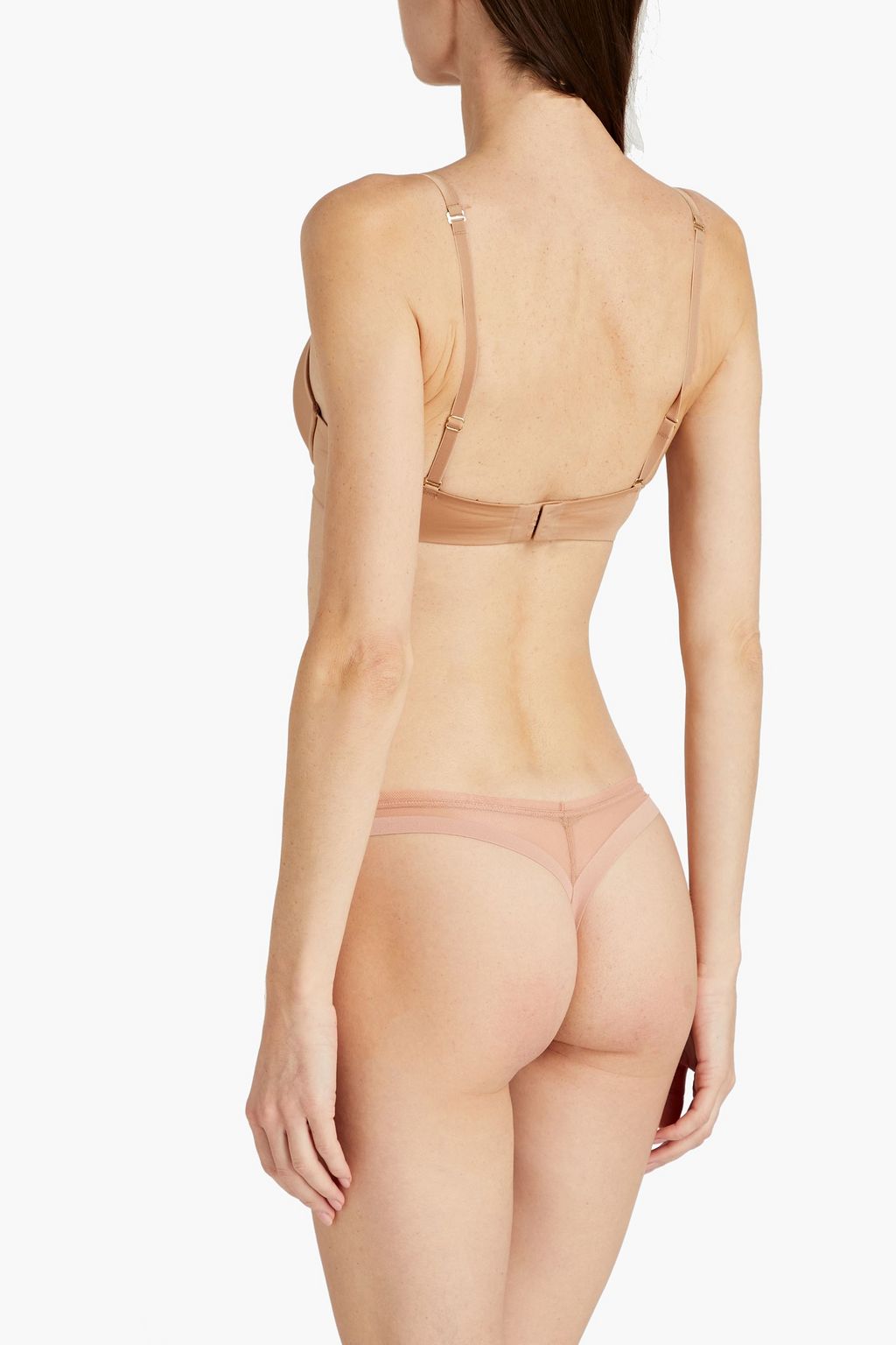 CALVIN KLEIN Mesh-trimmed low-rise stretch-jersey thong