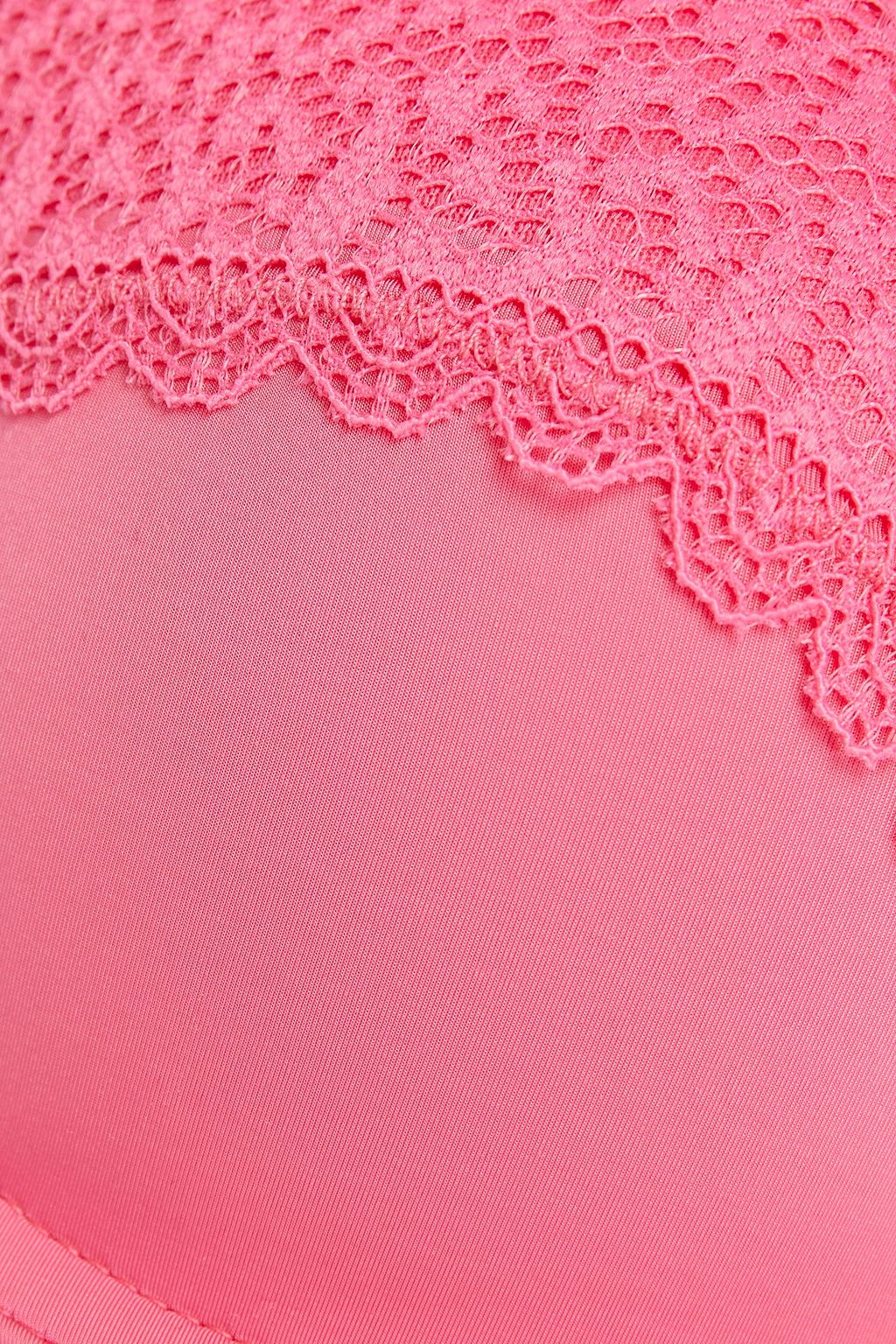 CALVIN KLEIN Lace-trimmed jersey balconette bra