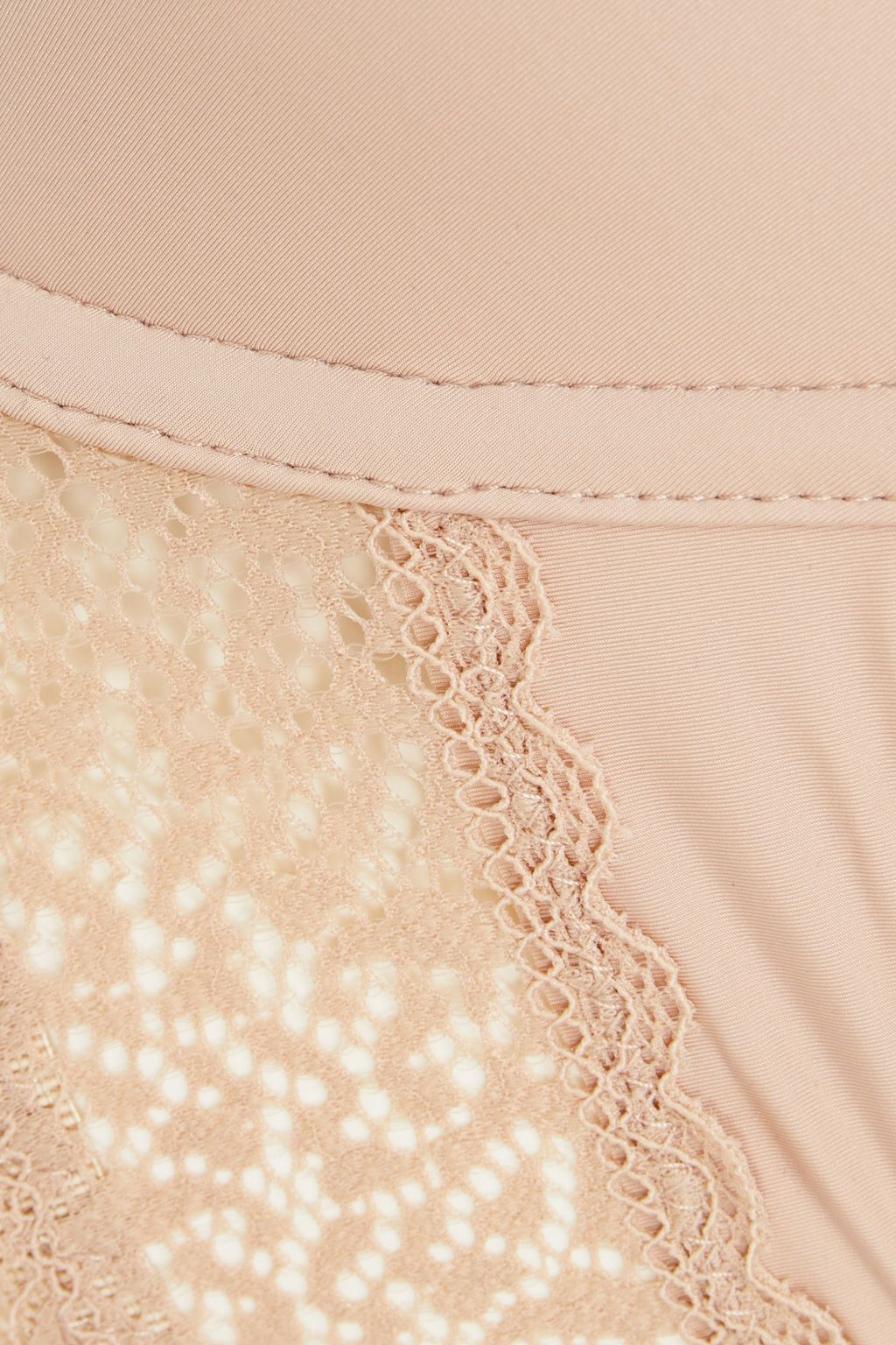 CALVIN KLEIN Lace-trimmed stretch-jersey balconette bra