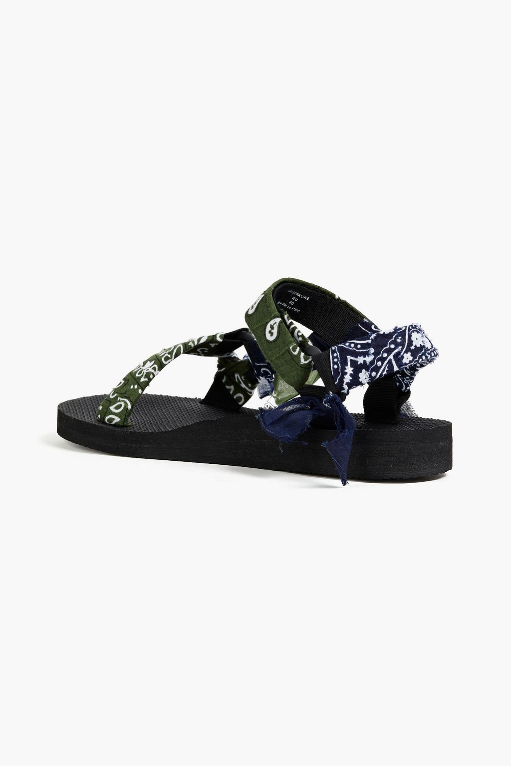 ARIZONA LOVE Trekky printed gauze-trimmed canvas sandals