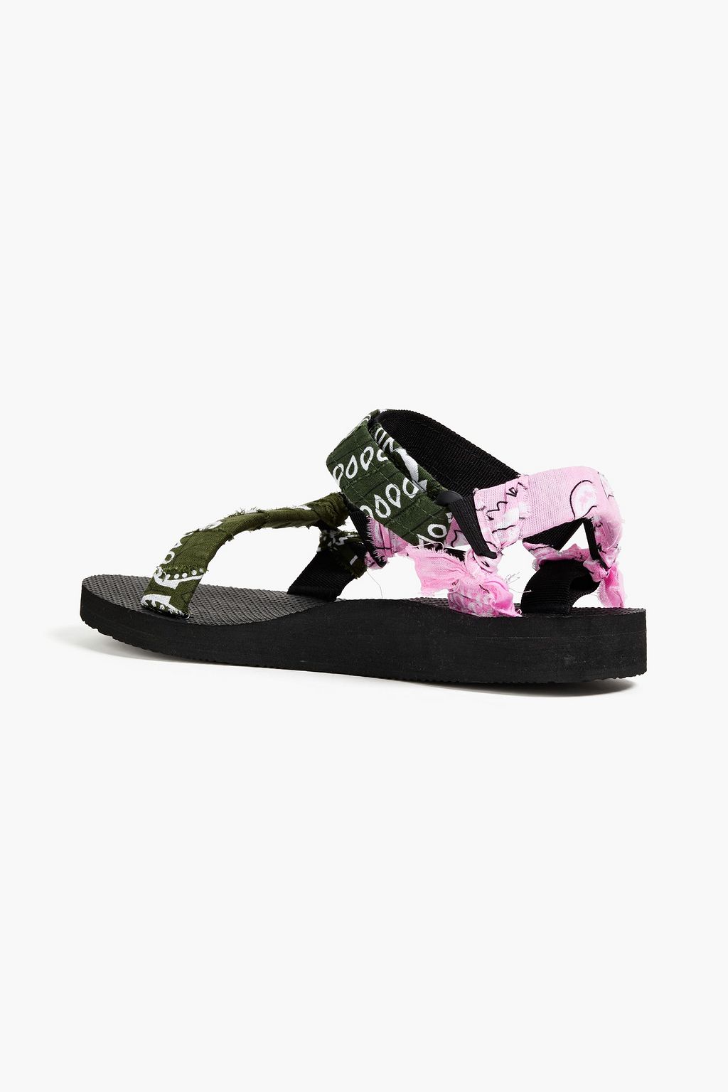 ARIZONA LOVE Trekky printed gauze-trimmed canvas sandals