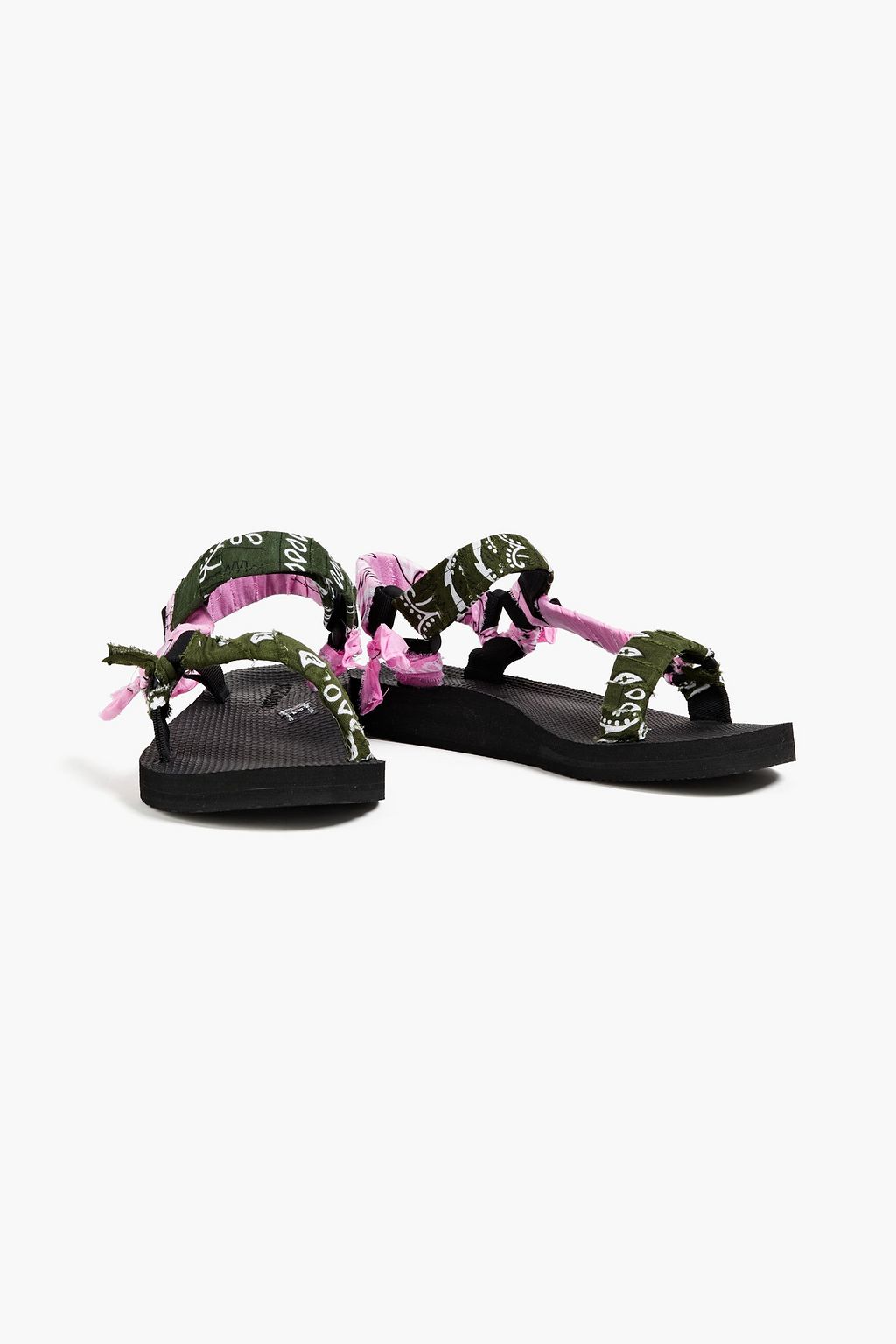 ARIZONA LOVE Trekky printed gauze-trimmed canvas sandals