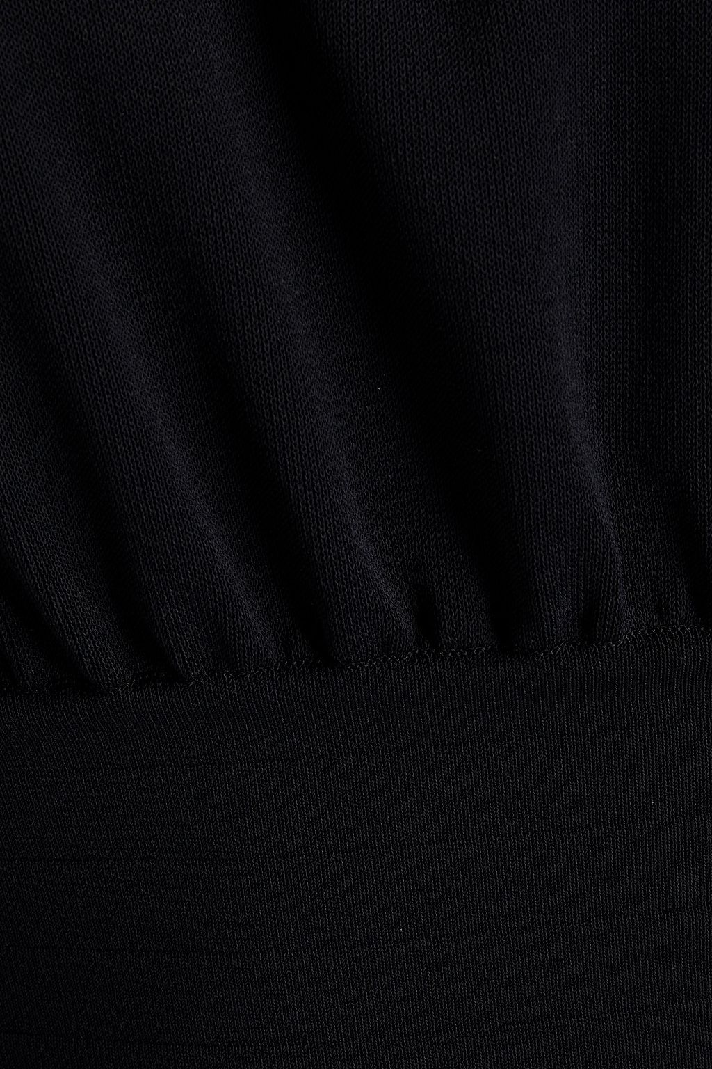ALAÏA Cutout gathered stretch-knit dress