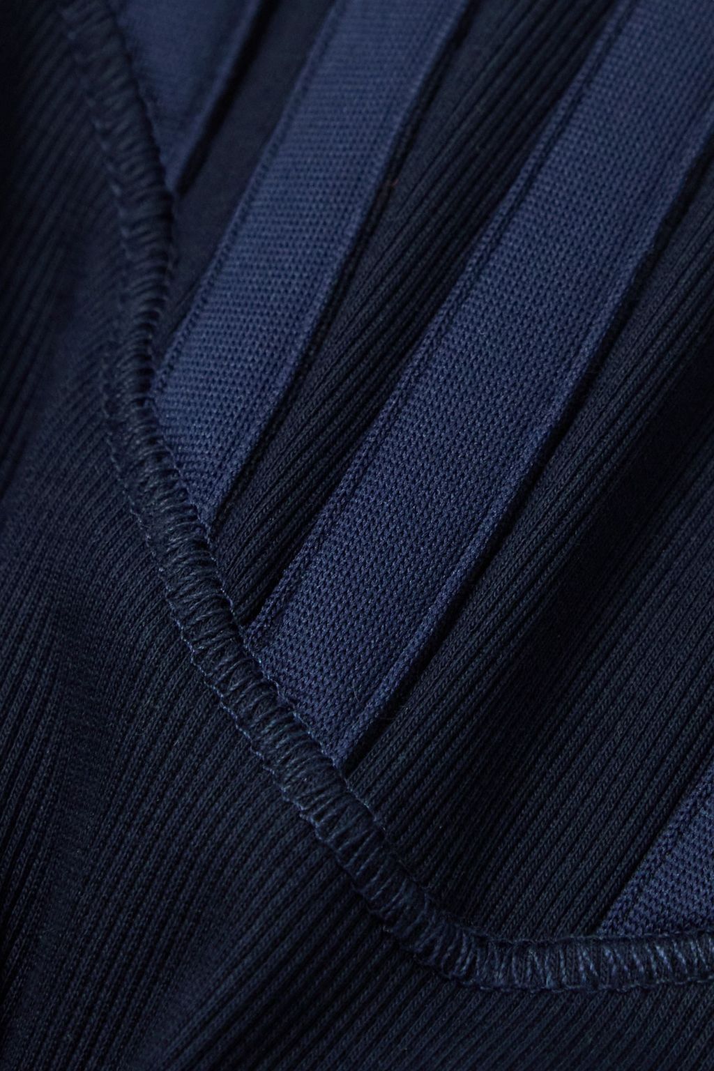 DION LEE 리브 스트레치 코튼 레이어드 미니 드레스