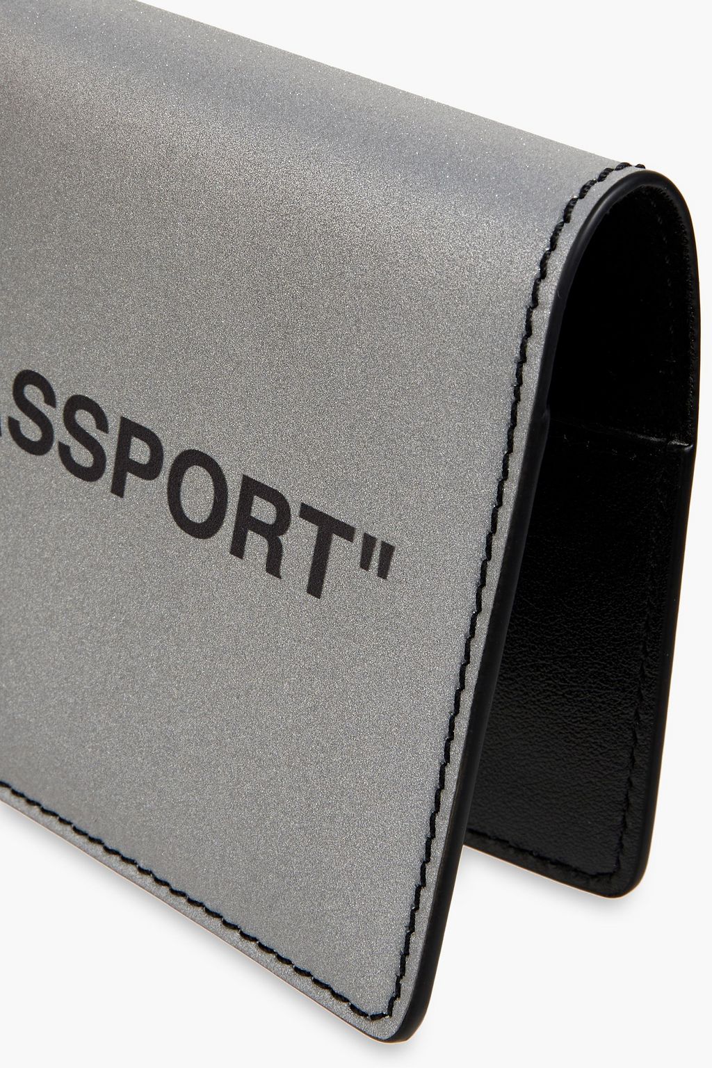 OFF-WHITE™ Printed metallic leather passport cover