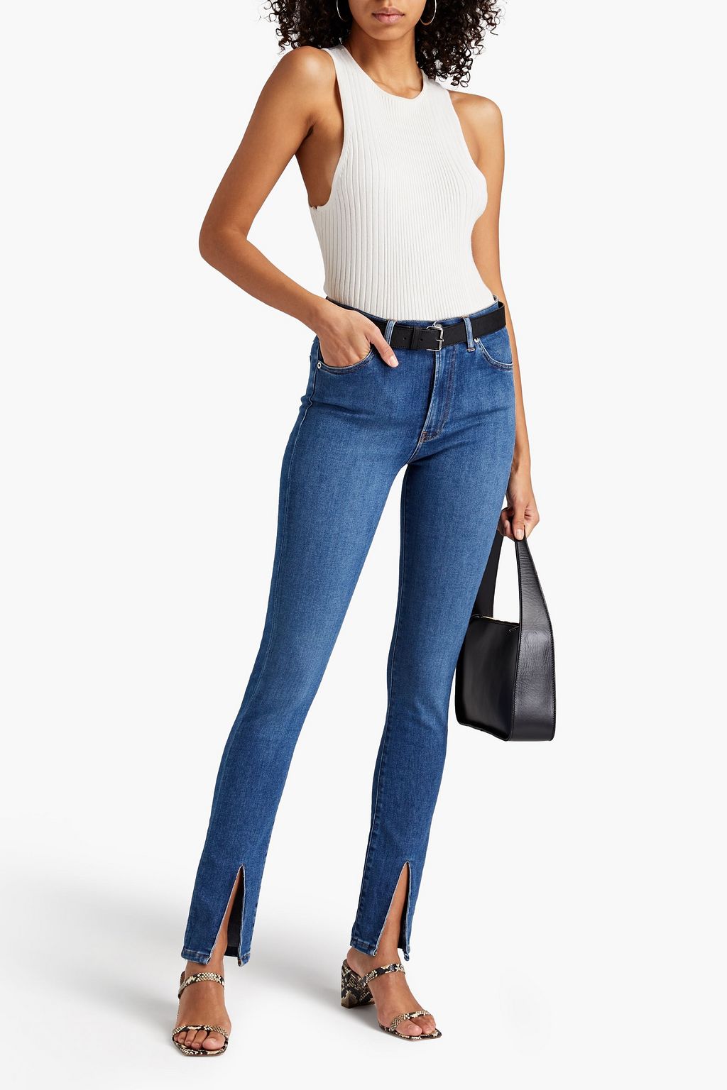 3X1 NYC Andrea faded high-rise skinny jeans