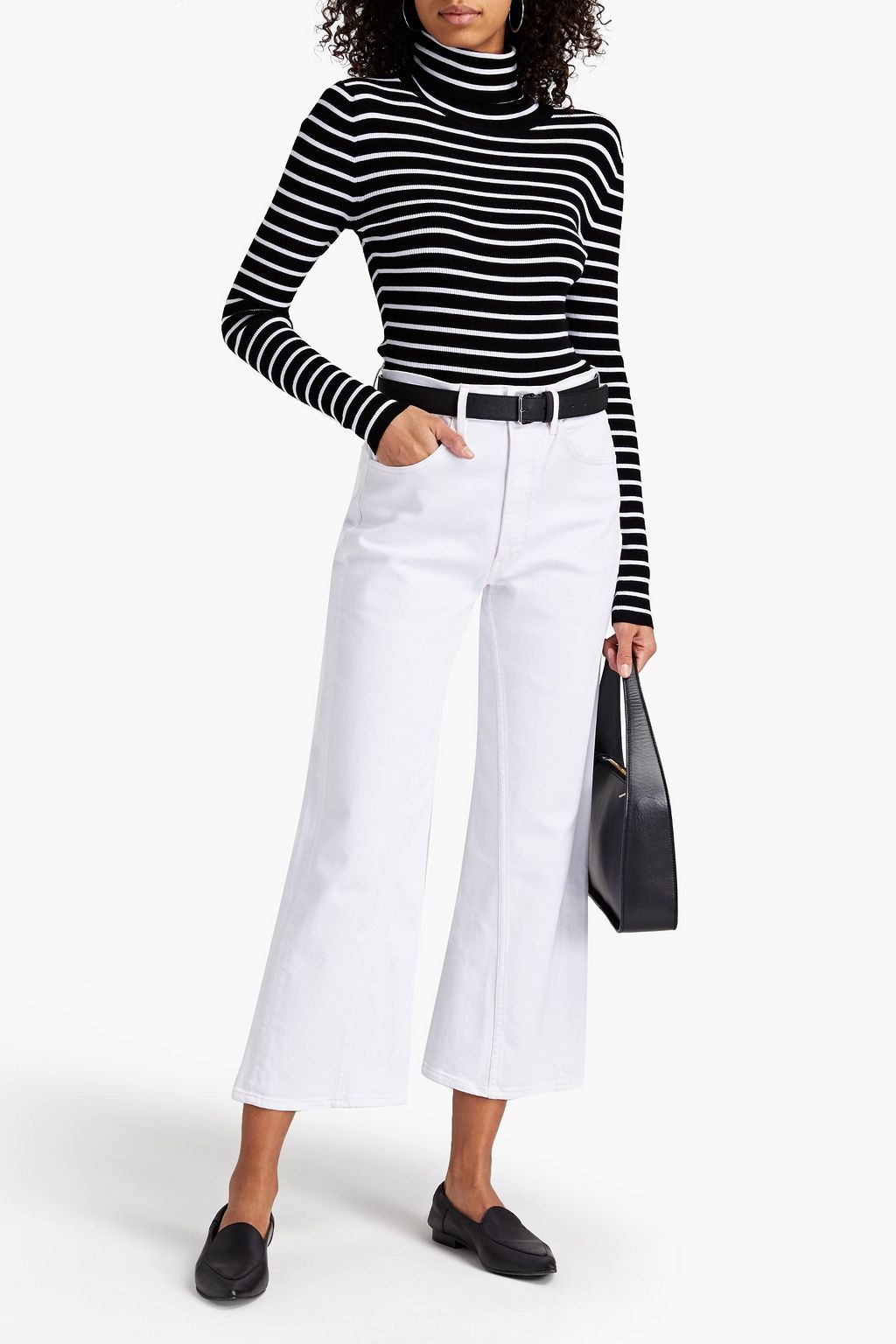 3X1 NYC Cropped high-rise wide-leg jeans