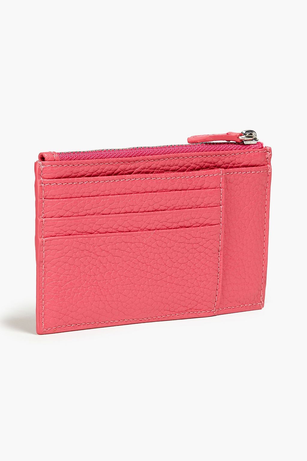 SERGIO ROSSI Pebbled-leather cardholder