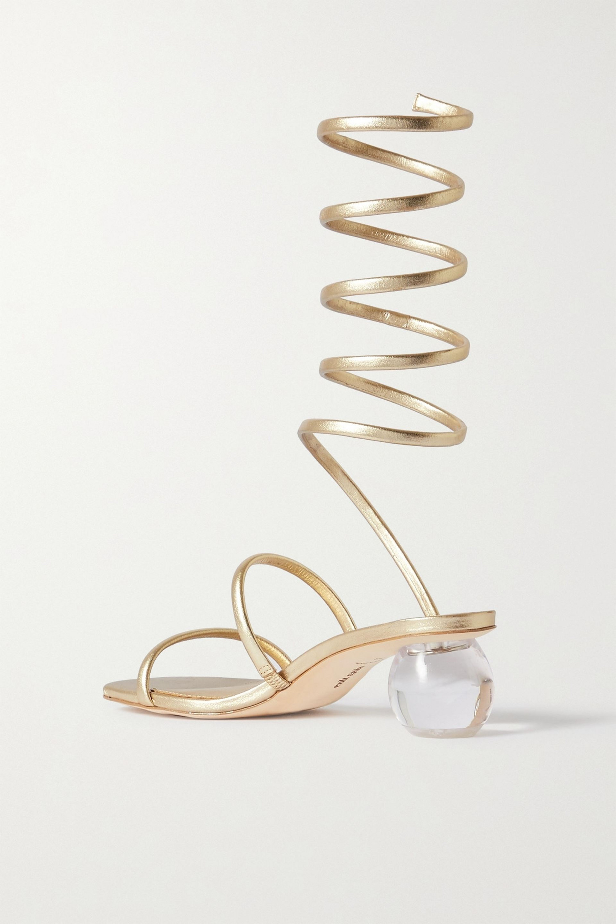 Cult Gaia Freya metallic leather sandals
