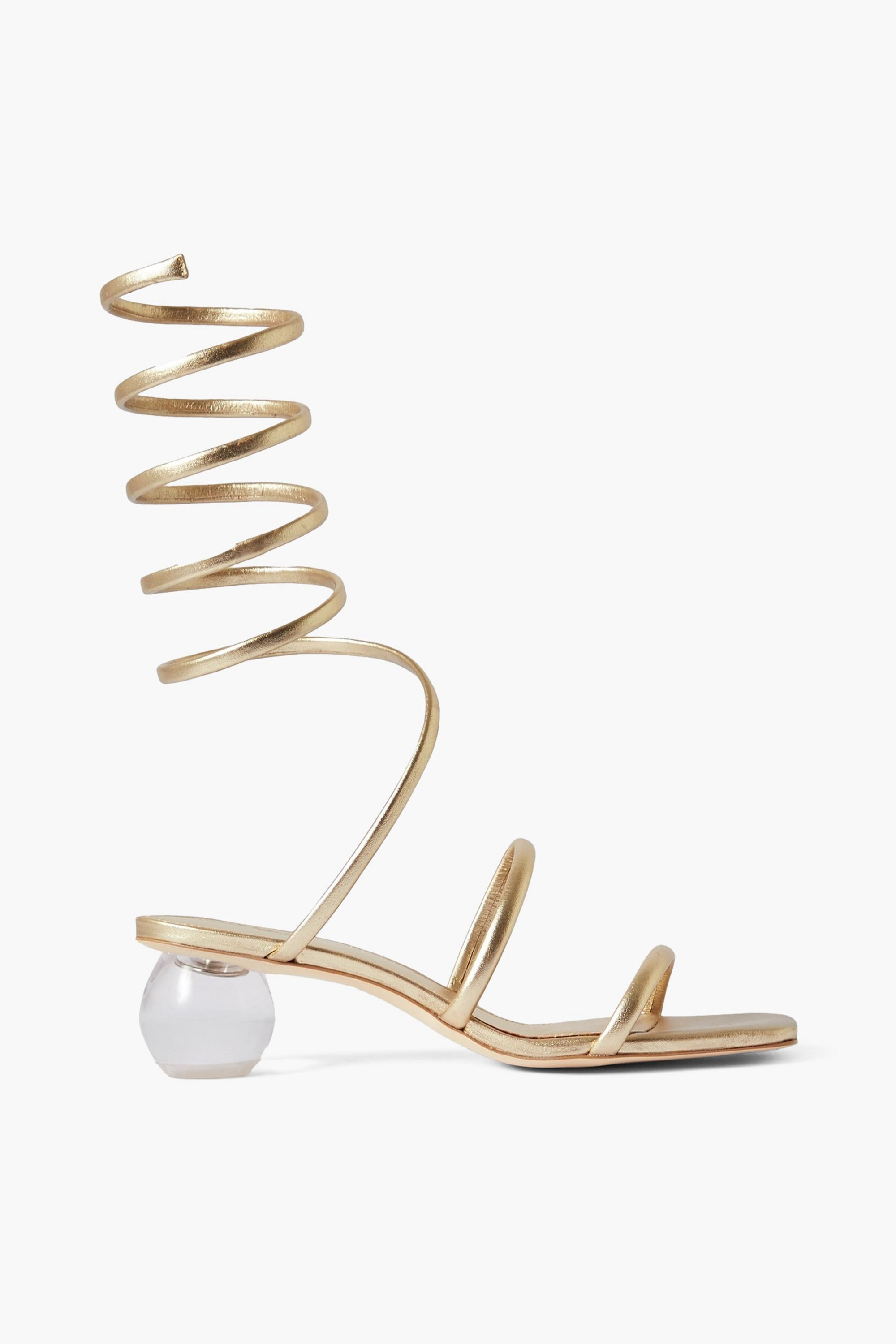 Cult Gaia Freya metallic leather sandals